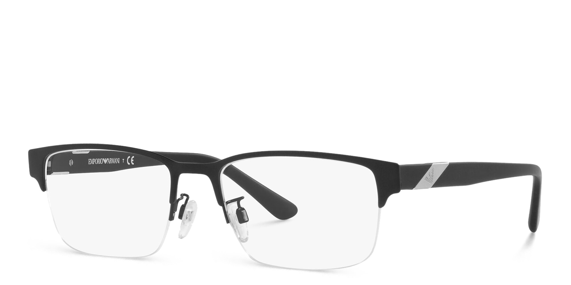 Buy Emporio Armani Half-Rim Wide Rectangle Eyeglasses Online