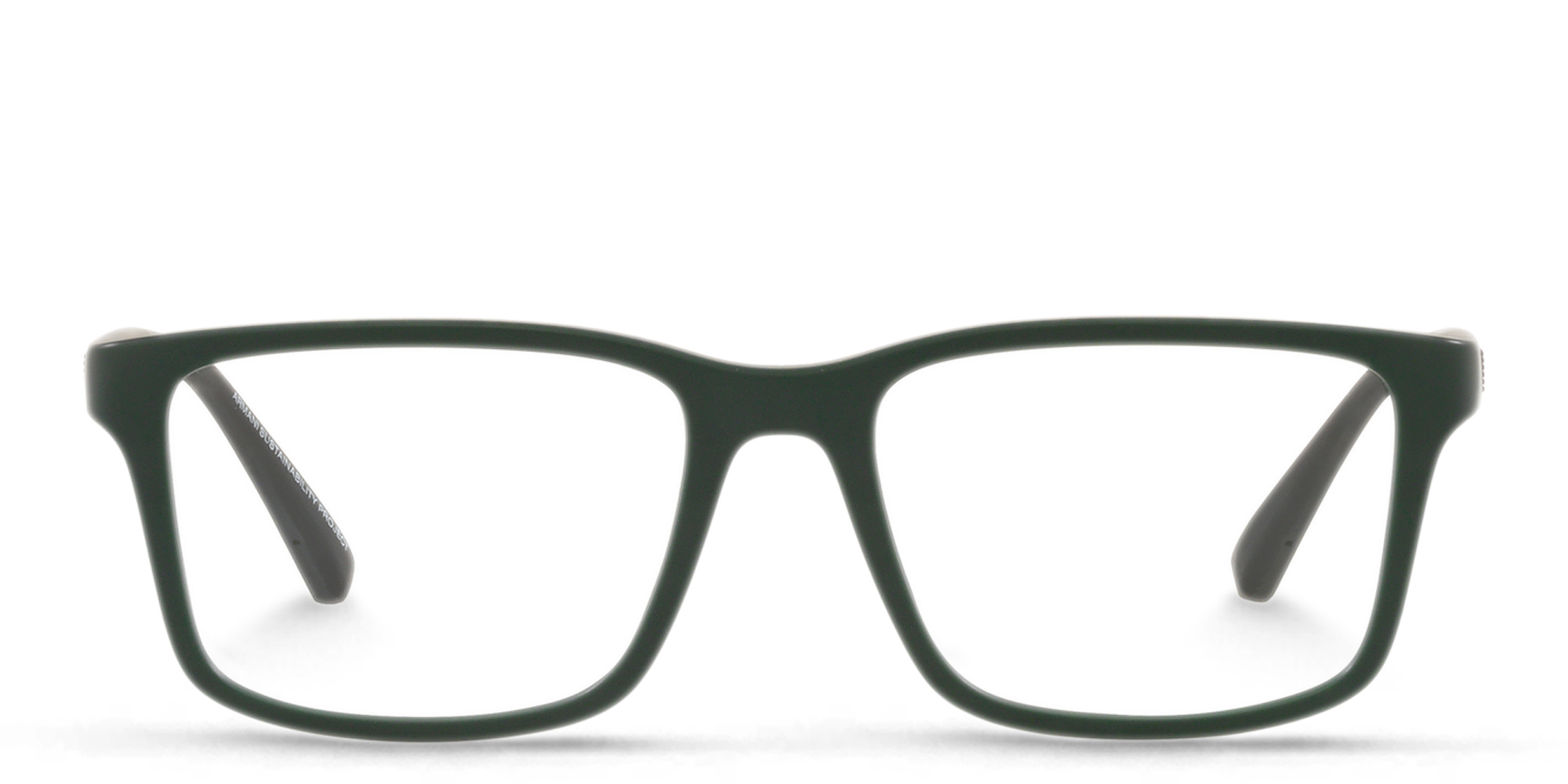 Shop Emporio Armani Kids Rectangle Eyeglasses in Green online.