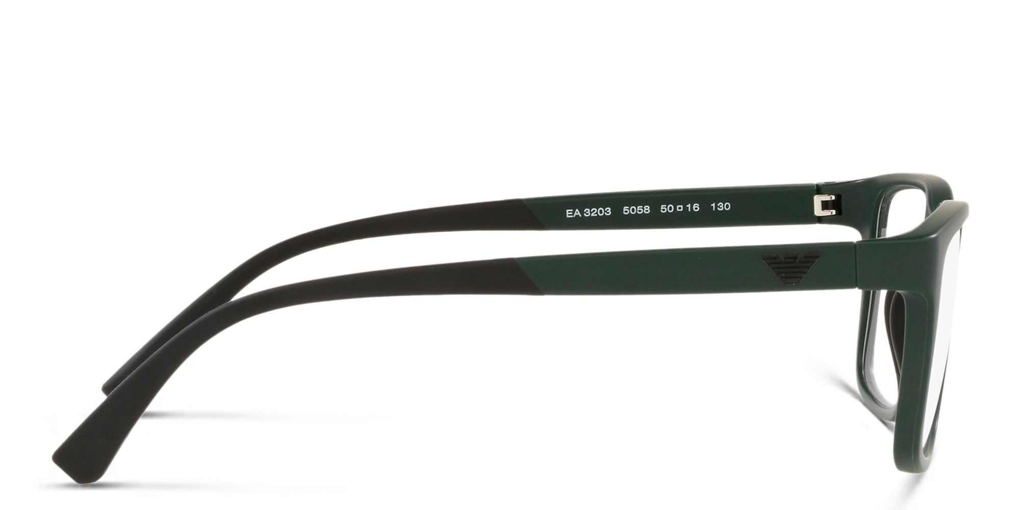 Shop Emporio Armani Kids Rectangle Eyeglasses in Green online.