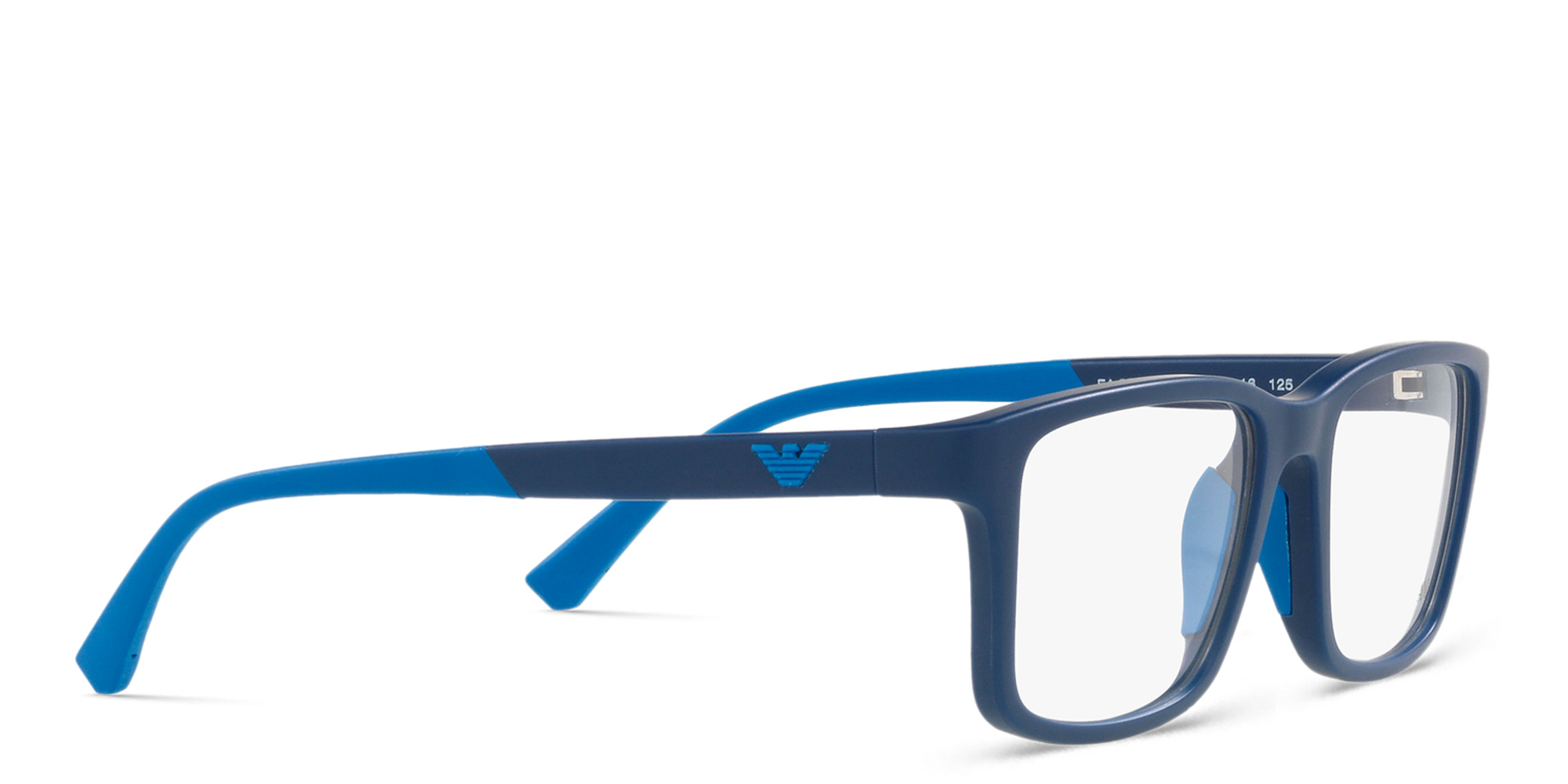 Emporio Armani Kids Rectangle Eyeglasses in Blue – Product Photo 4