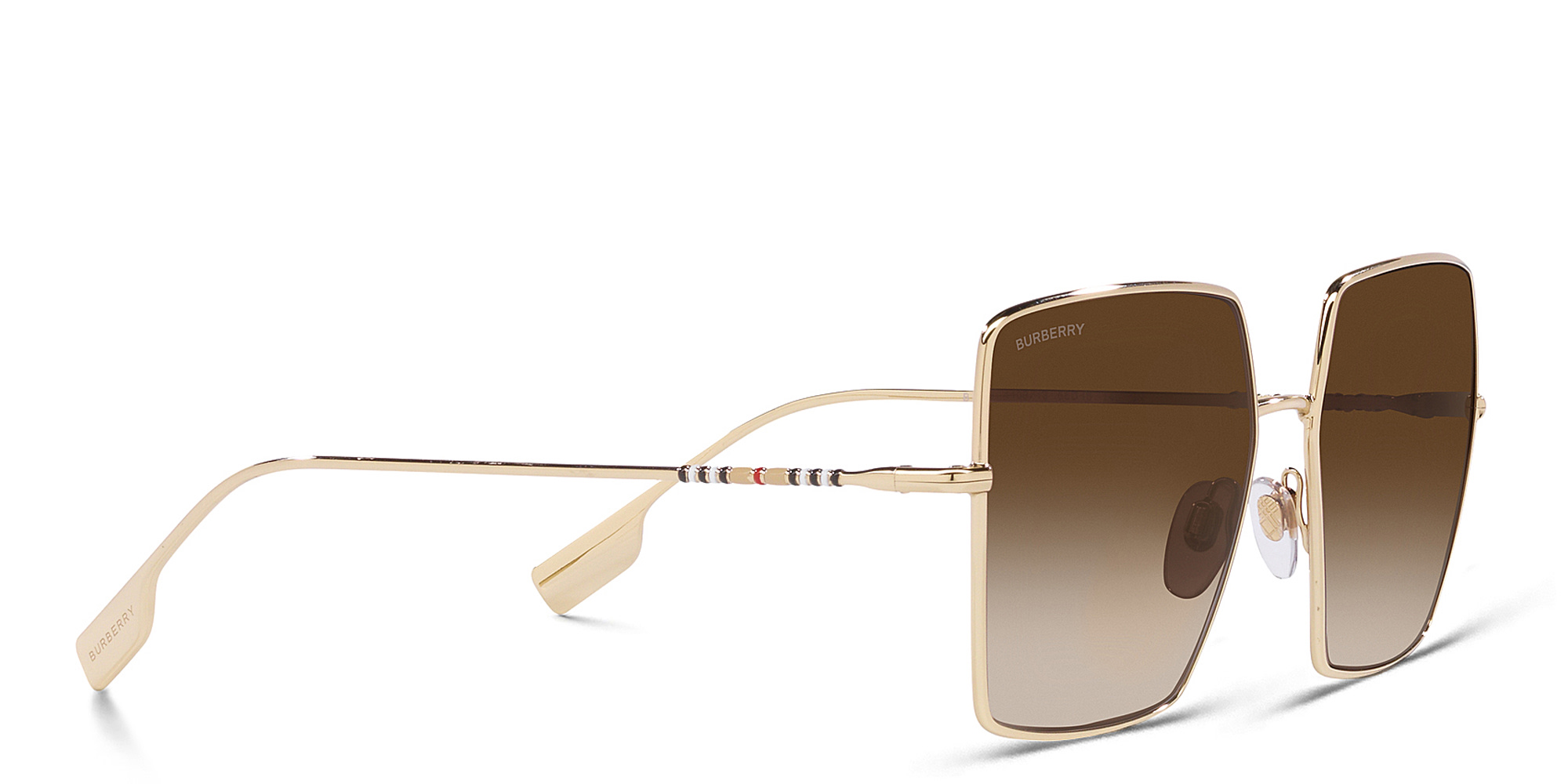 BURBERRY Oversized Square Sunglasses in Light Gold – Product Photo 2
