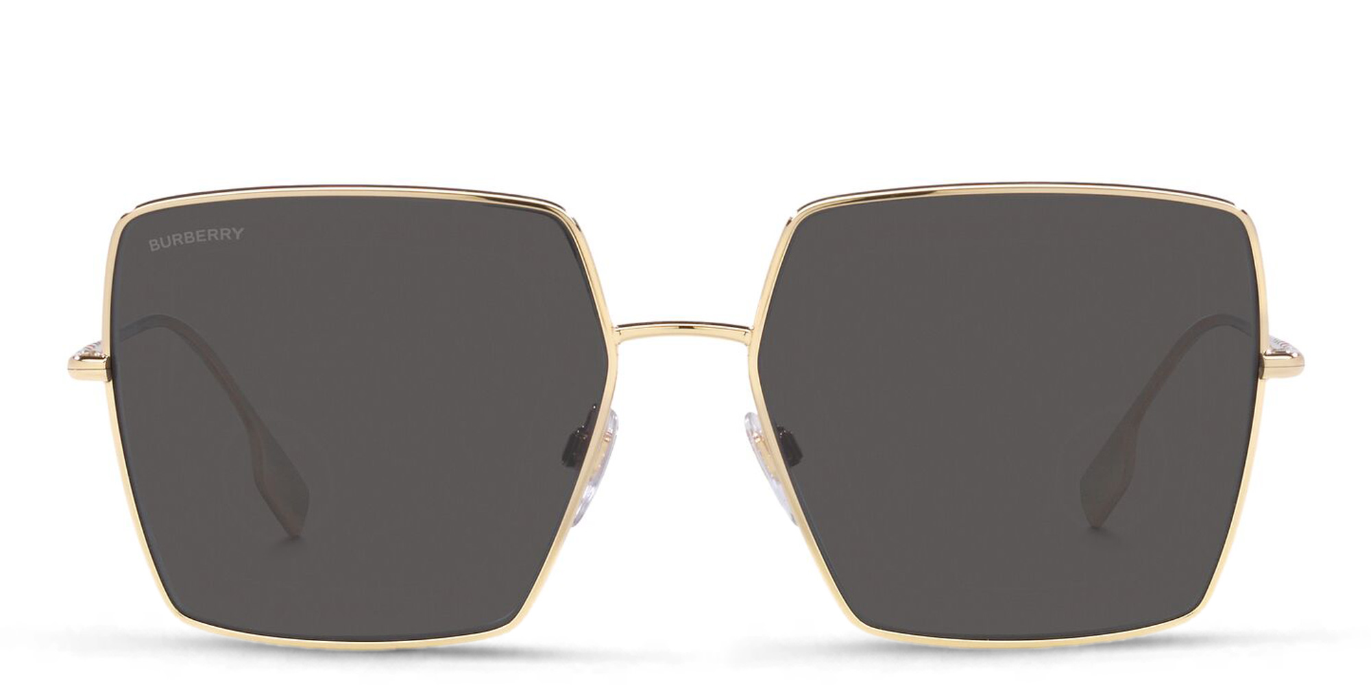 Shop BURBERRY Oversized Square Sunglasses in Light Gold online.