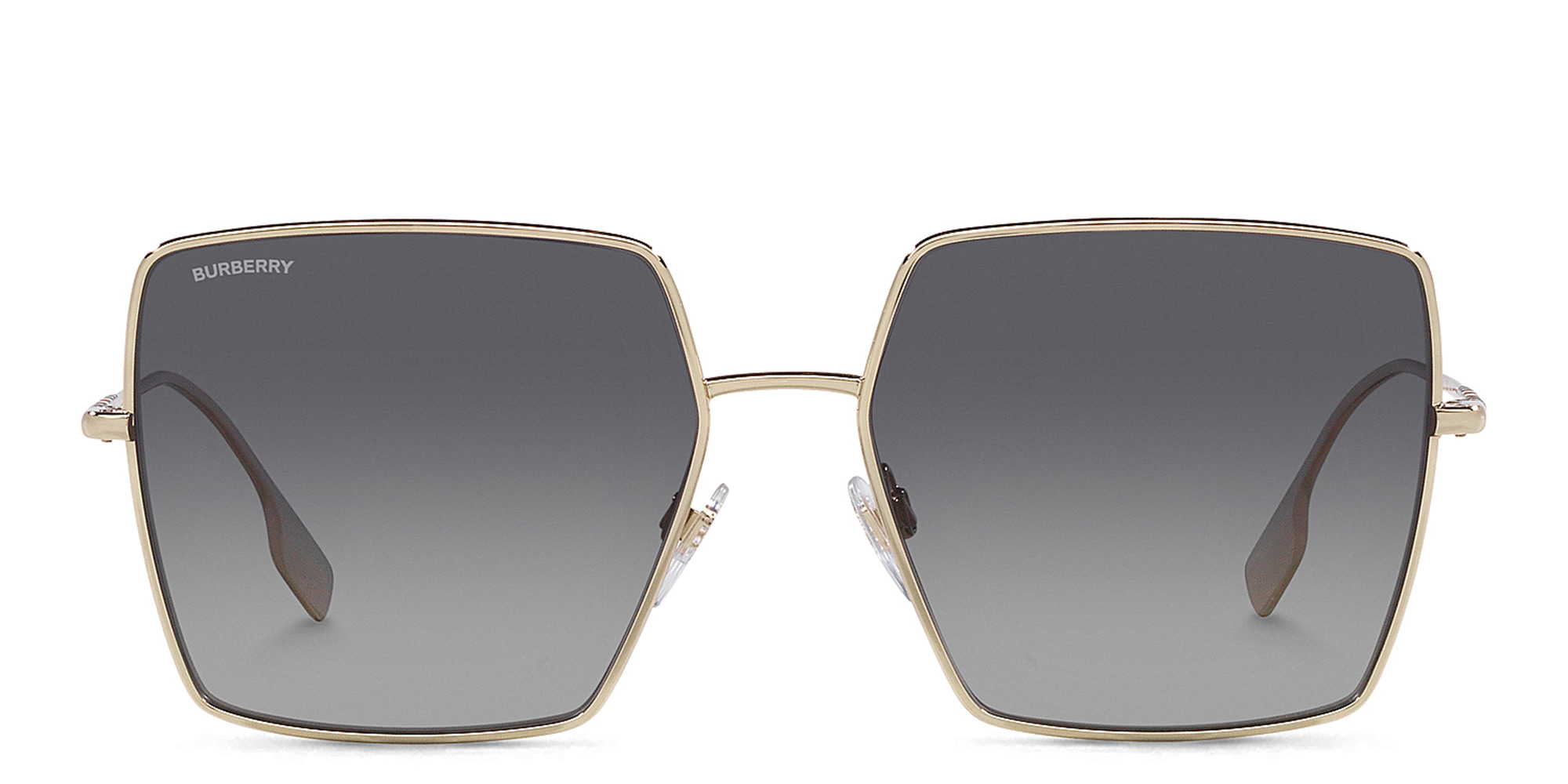 Shop BURBERRY Oversized Square Sunglasses in Light Gold online.