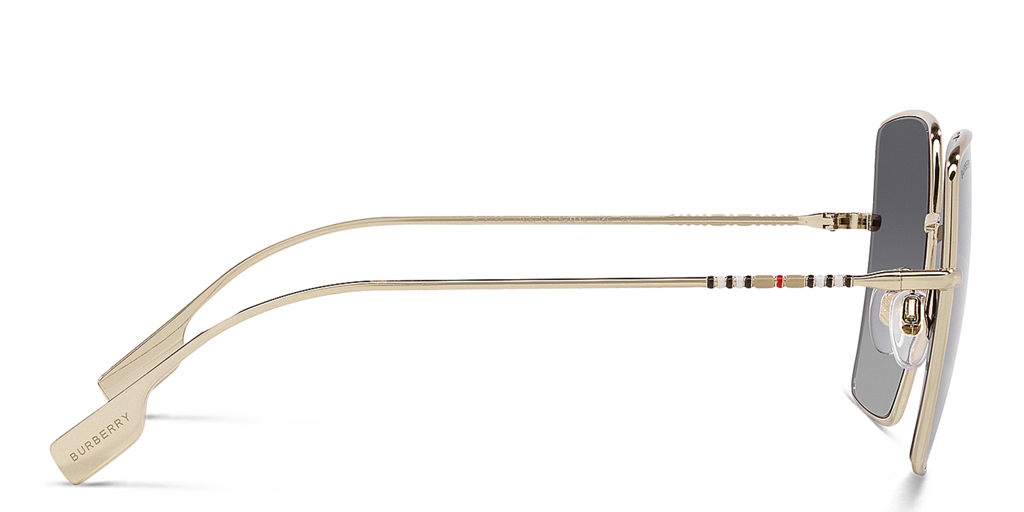 Shop BURBERRY Oversized Square Sunglasses in Light Gold online.