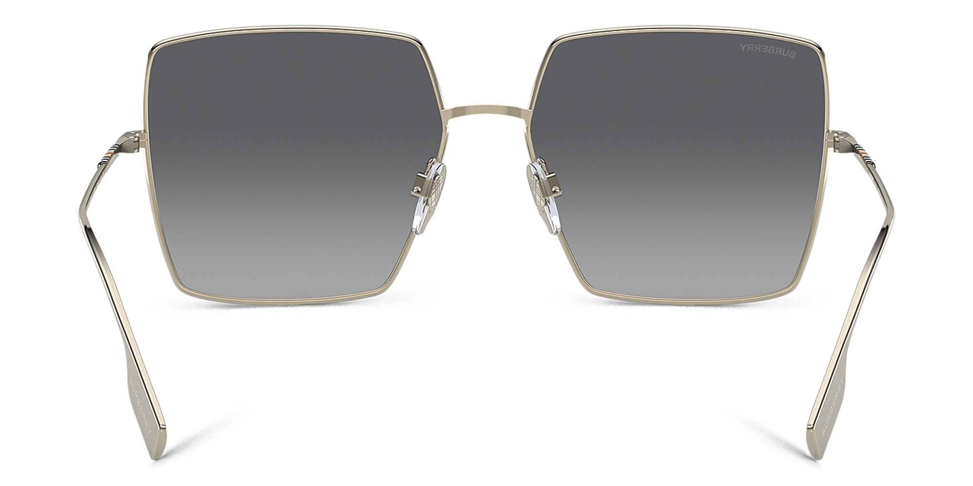 Shop BURBERRY Oversized Square Sunglasses in Light Gold online.