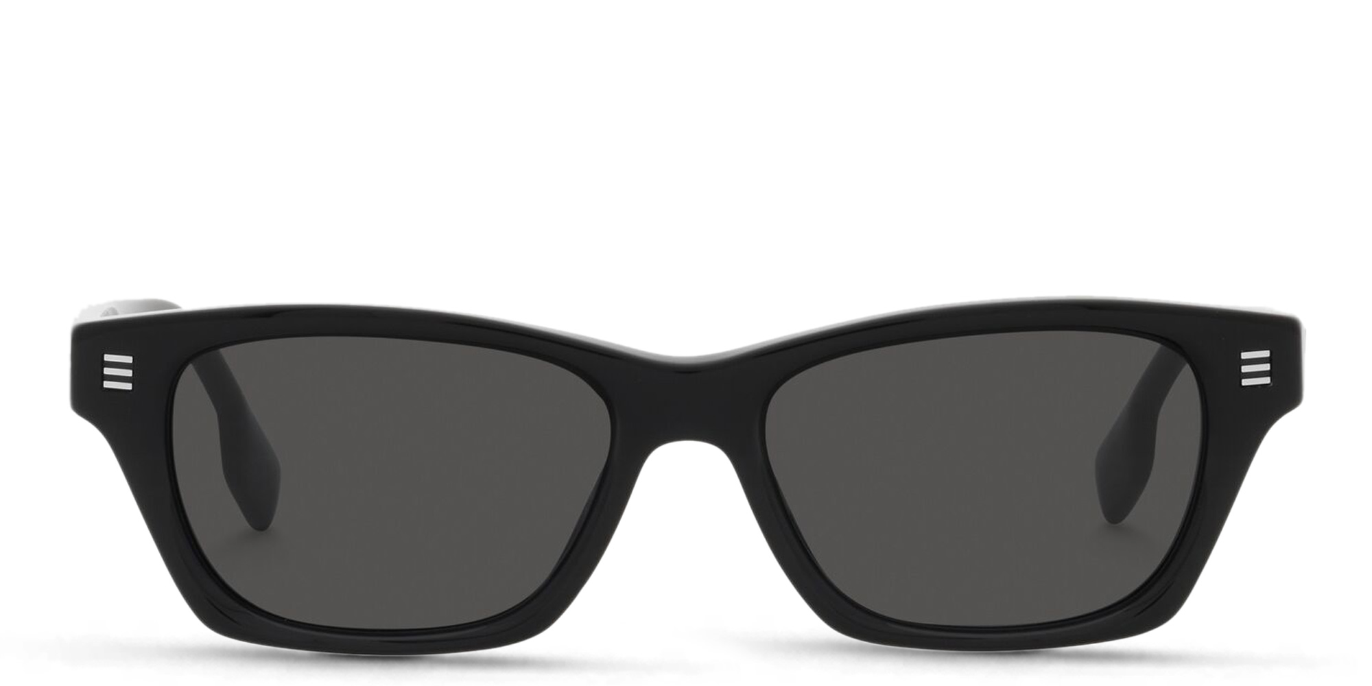 نظارة شمسية بإطار مستطيل من بربري بلون أسود - صورة المنتج 1