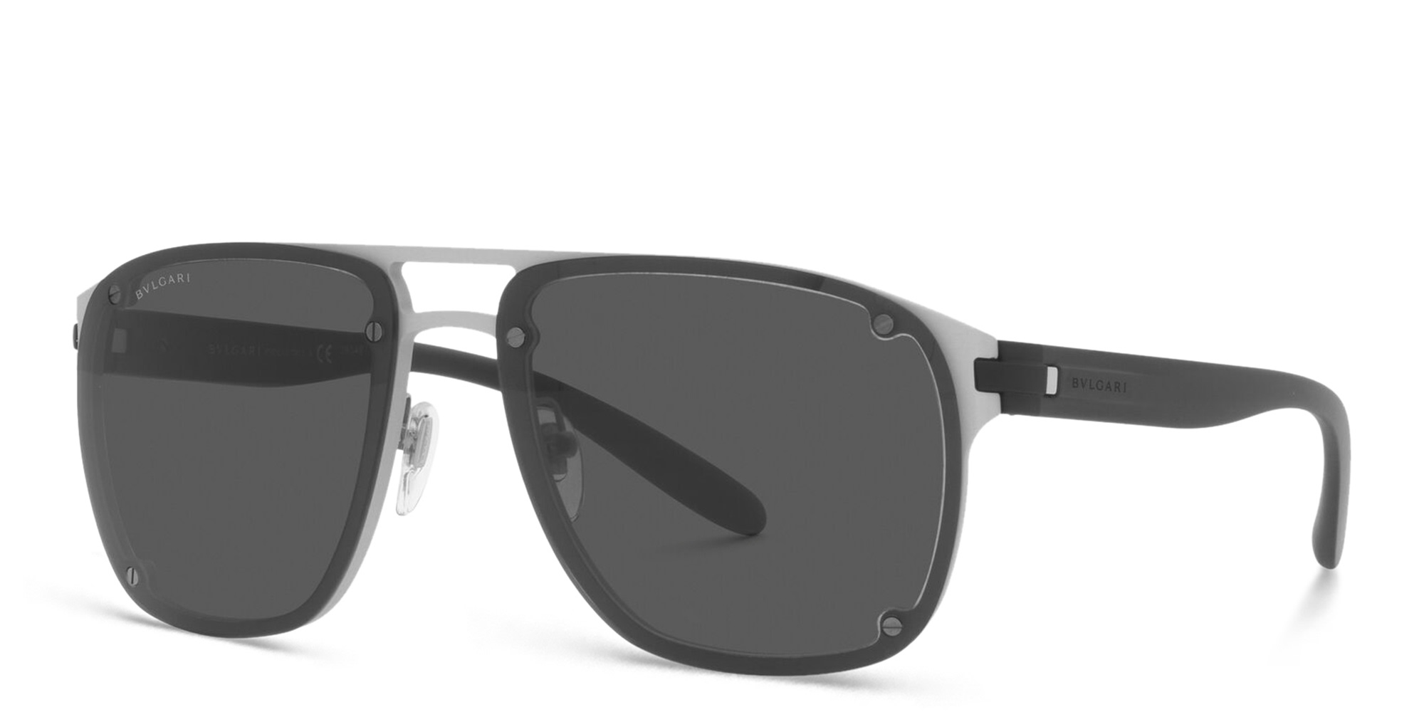BVLGARI Aviator Sunglasses in Silver – Product Photo 2