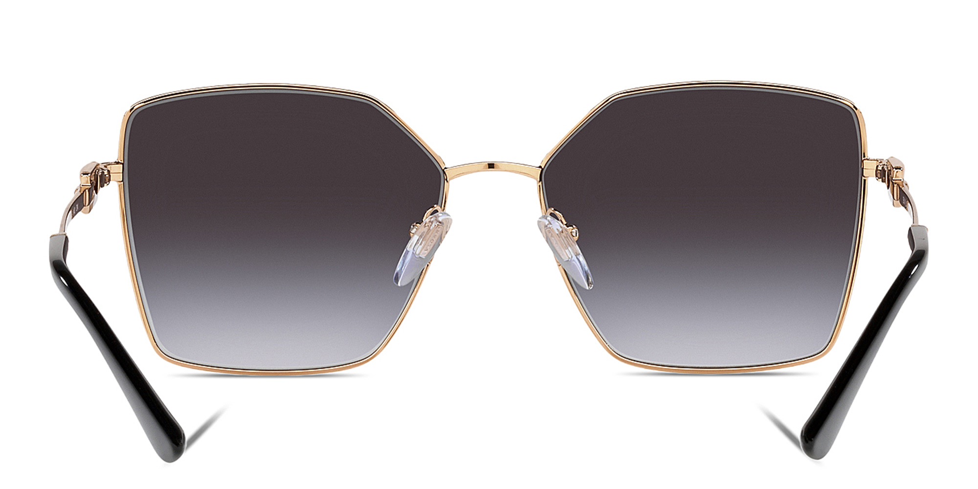 Shop BVLGARI Irregular Sunglasses in Pink Gold online.