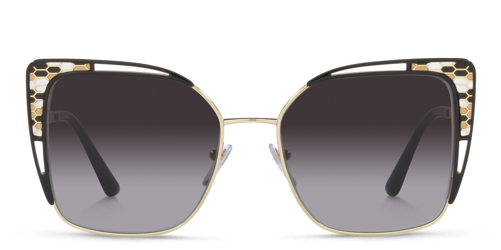 BVLGARI Oversized Butterfly Sunglasses in Pale Gold/Black – Product Photo 1