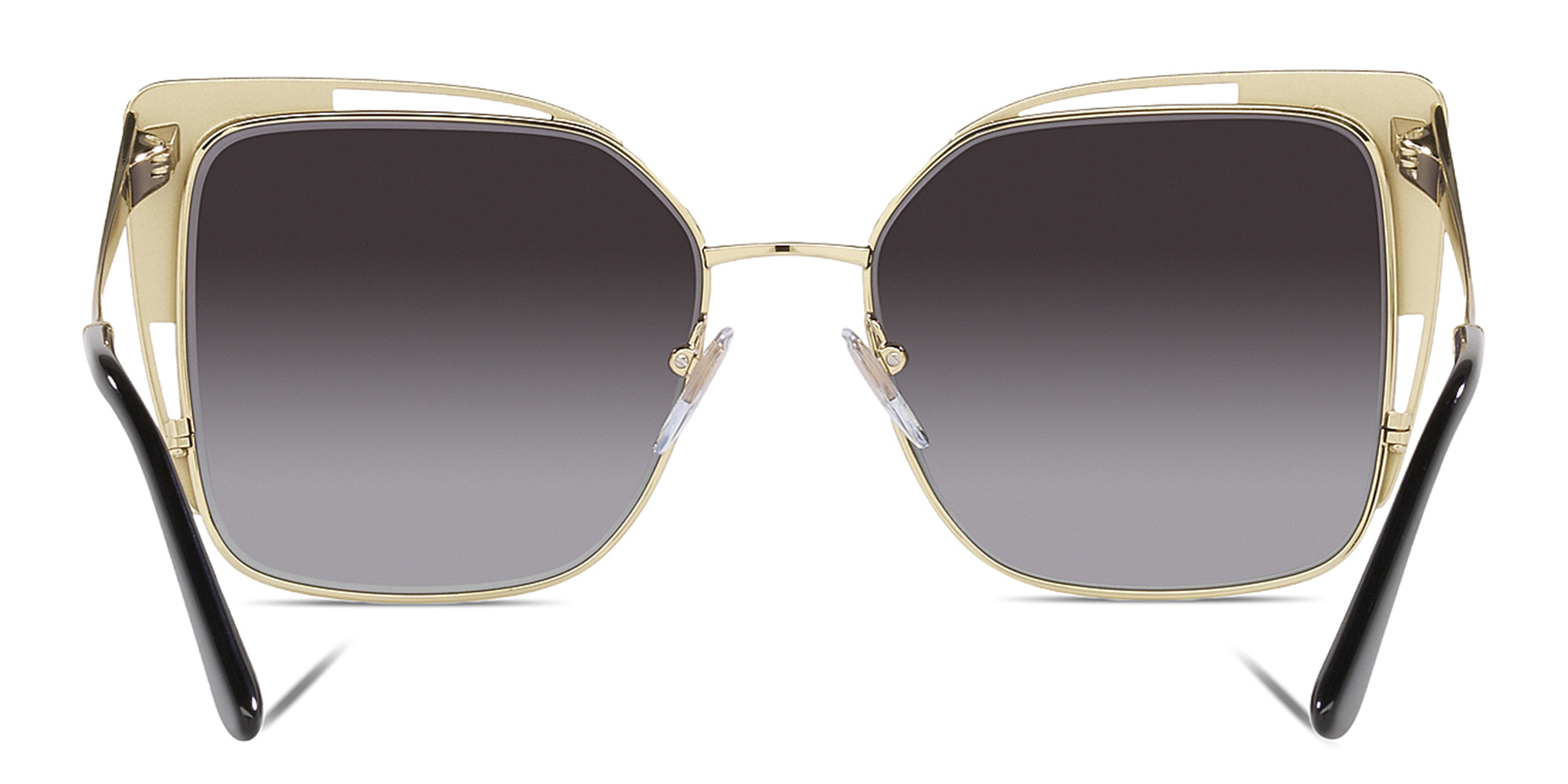BVLGARI Oversized Butterfly Sunglasses in Pale Gold/Black – Product Photo 4