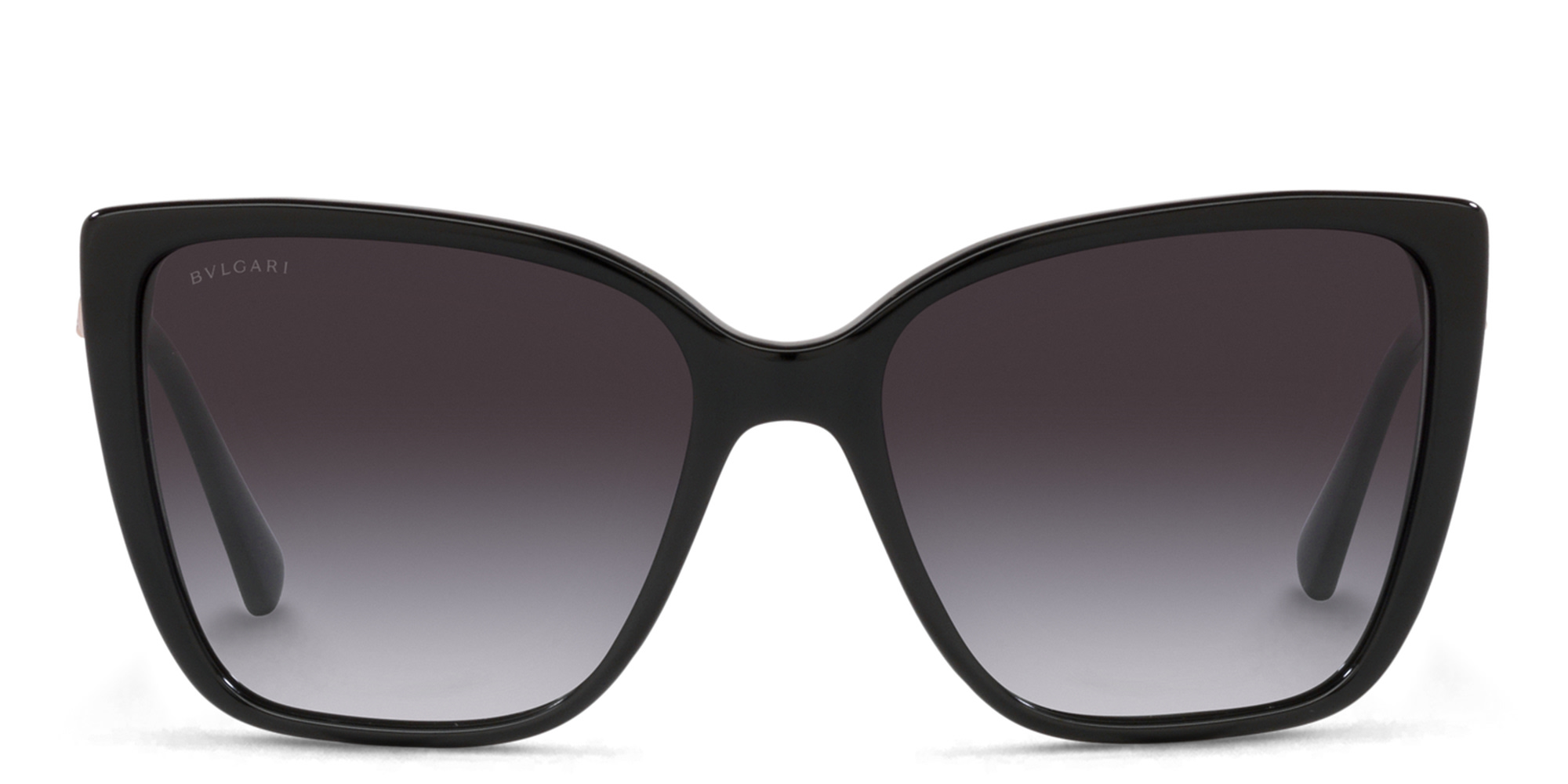 Shop BVLGARI Cat Eye Sunglasses in Black online.