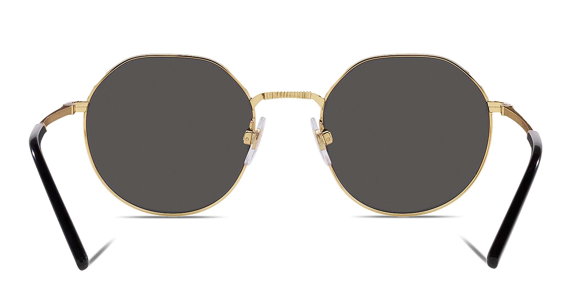 Shop Dolce & Gabbana Round Sunglasses in Gold online.