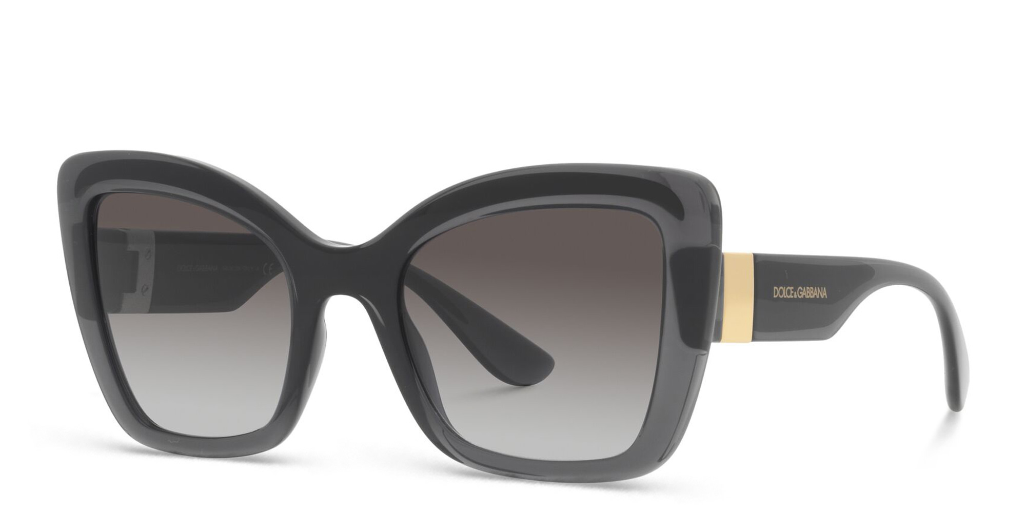 Shop Dolce & Gabbana Cat Eye Sunglasses in Black online.