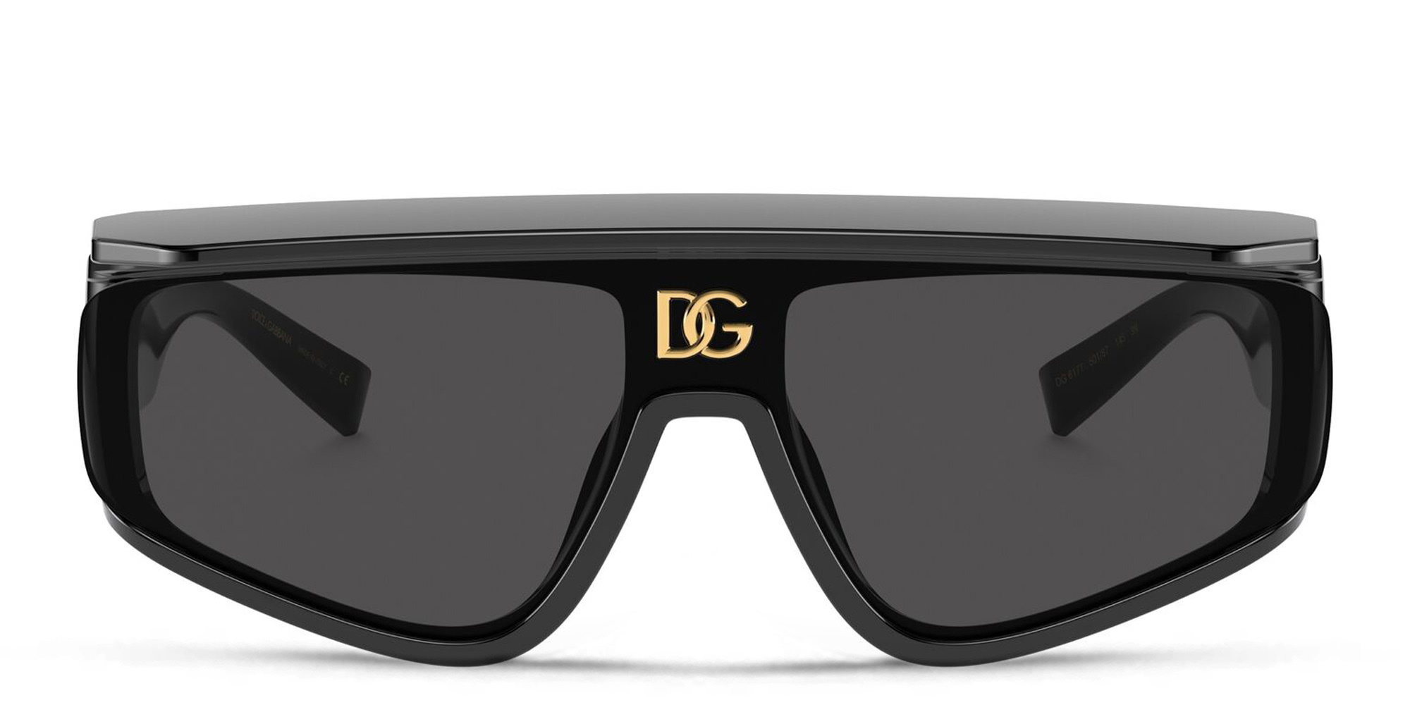 Dolce & Gabbana Unisex Rectangle Sunglasses in Black – Product Photo 1