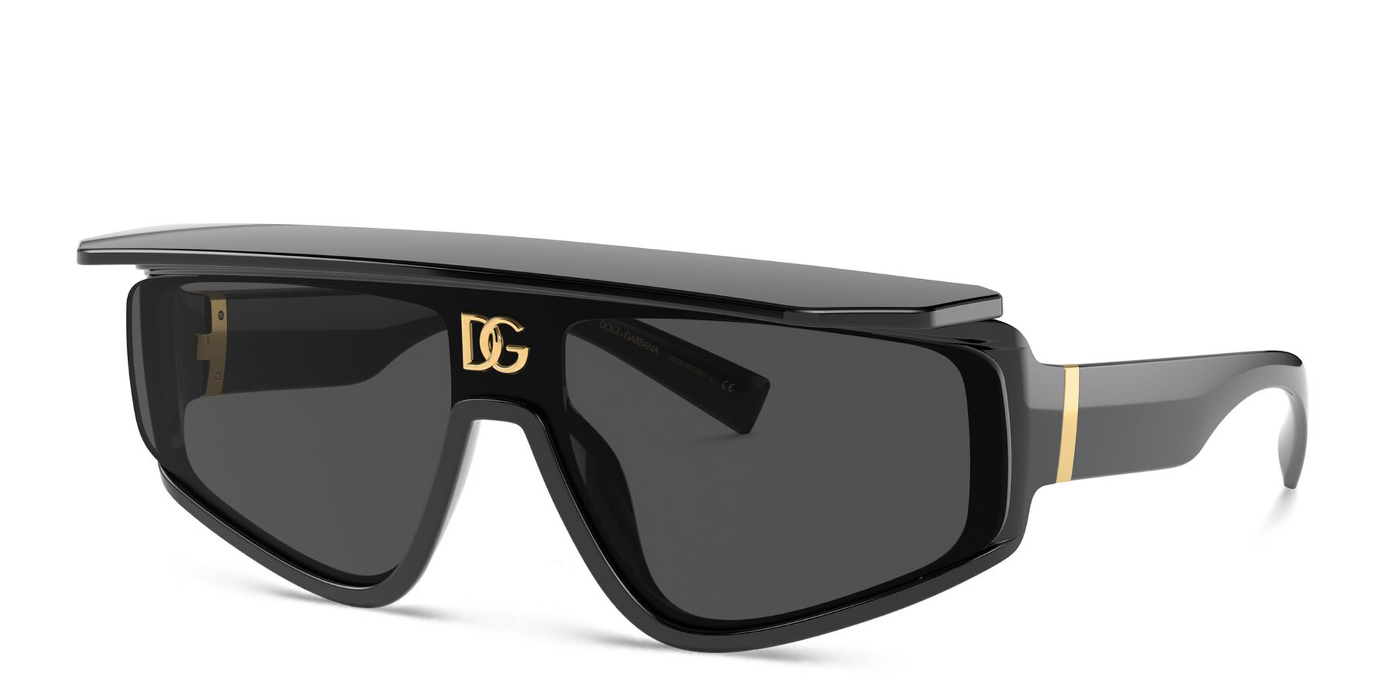 Dolce & Gabbana Unisex Rectangle Sunglasses in Black – Product Photo 2