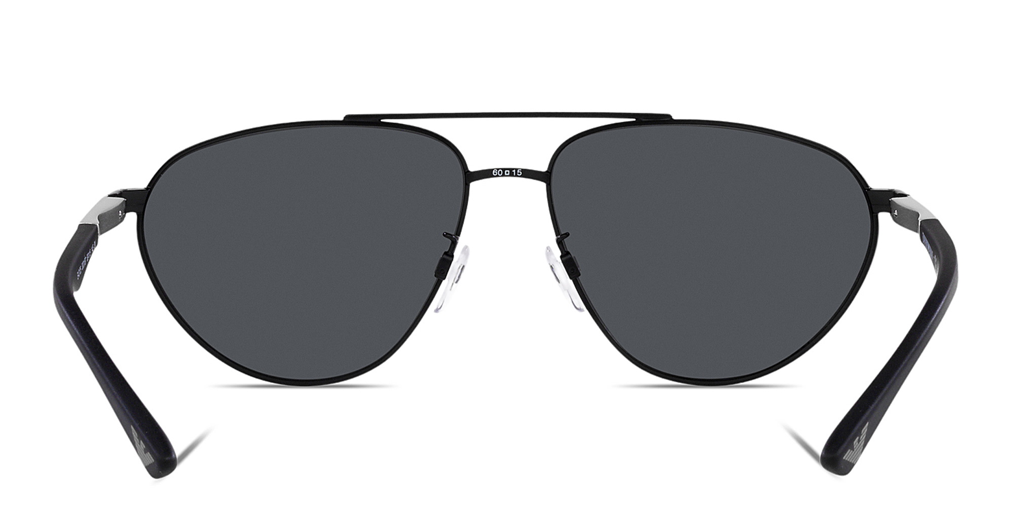 Shop Emporio Armani Aviator Sunglasses in Matte Black online.