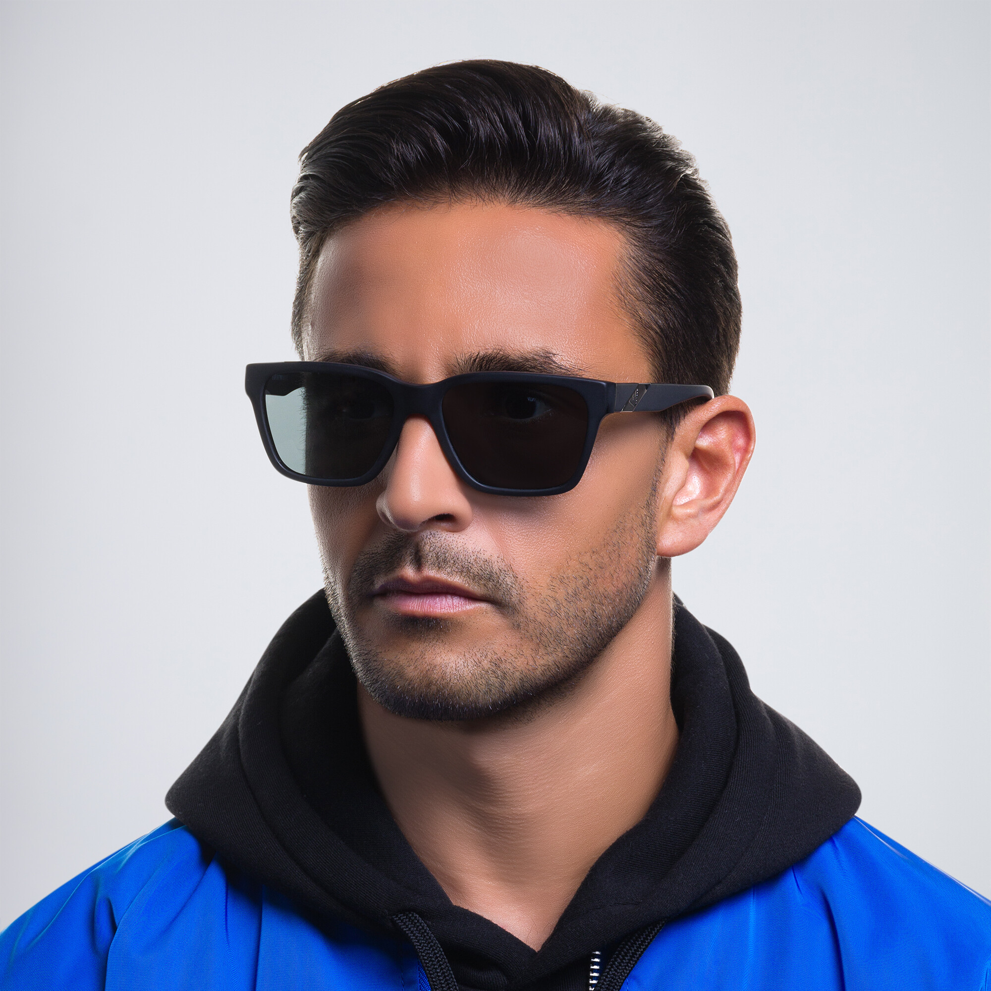 Emporio Armani Rectangle Sunglasses in Matte Black – Product Photo 5