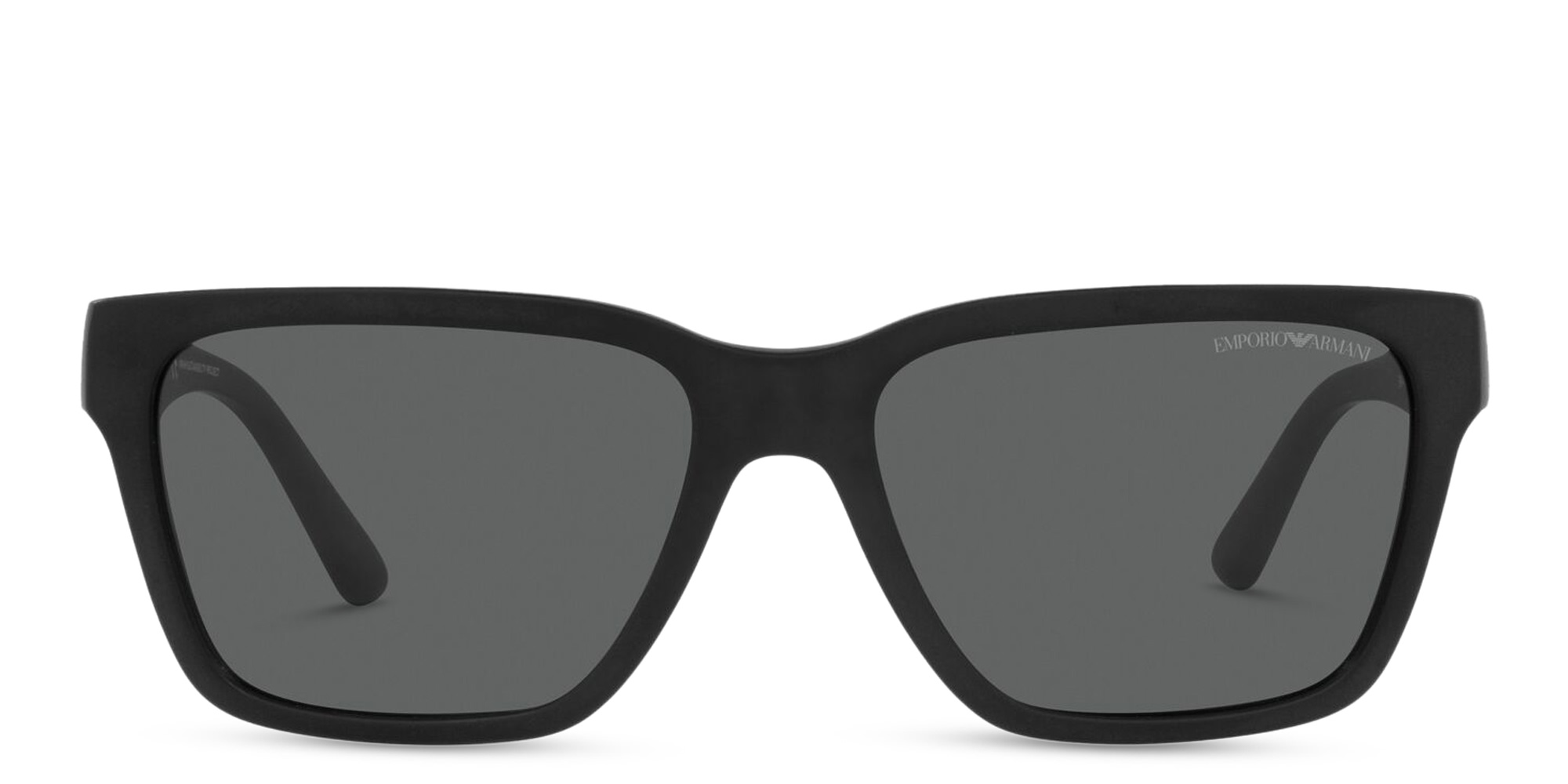 Emporio Armani Rectangle Sunglasses in Matte Black – Product Photo 1