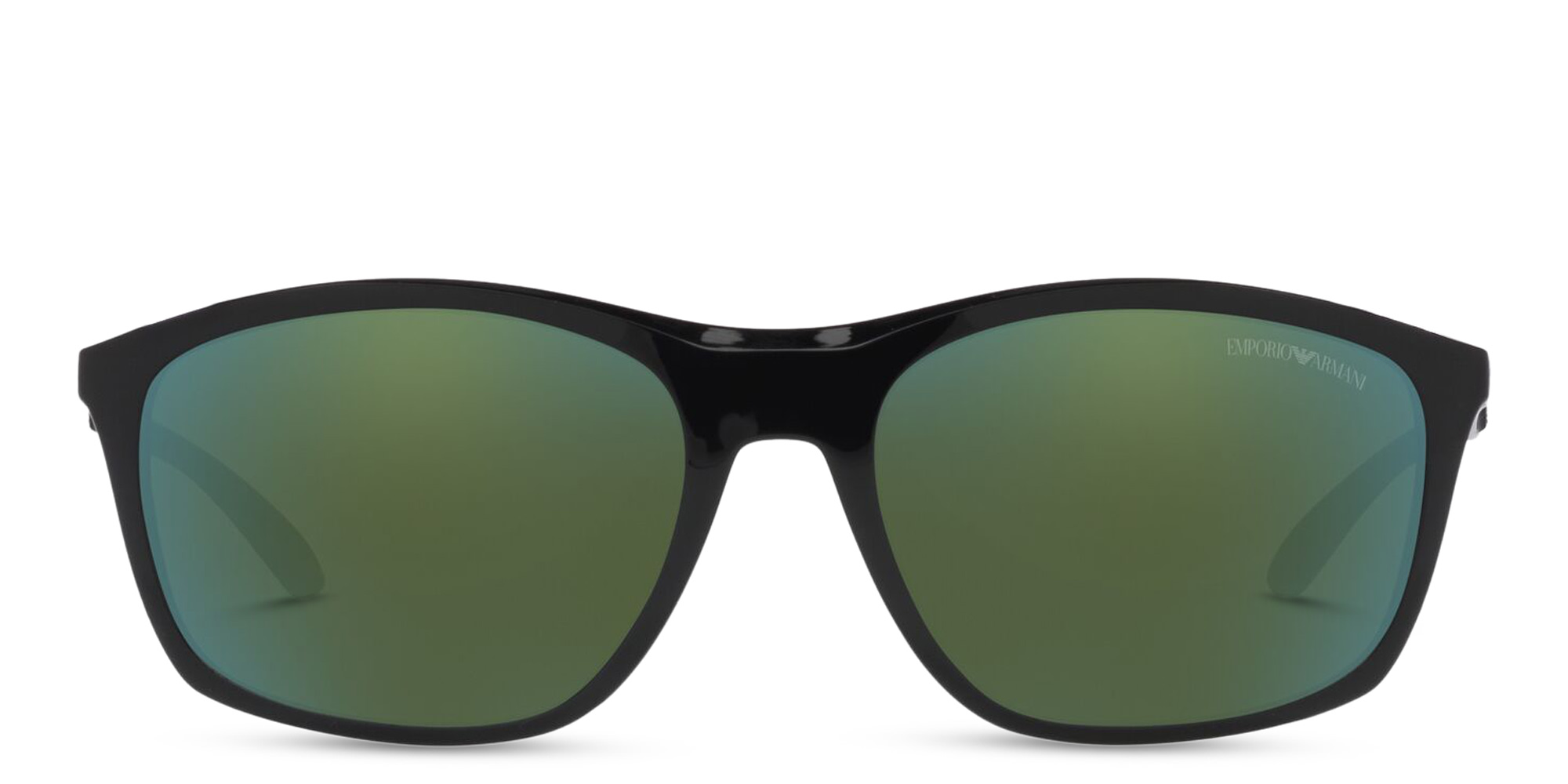 Emporio Armani Rectangle Sunglasses in Shiny Black – Product Photo 1