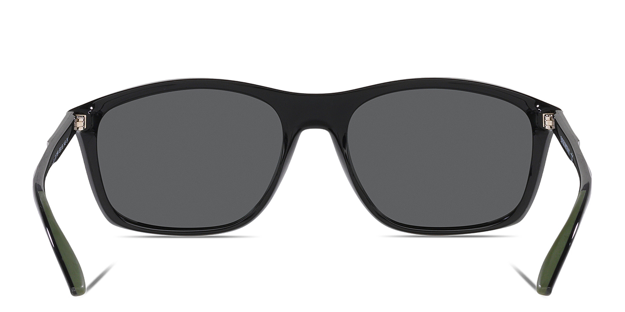Emporio Armani Rectangle Sunglasses in Shiny Black – Product Photo 4