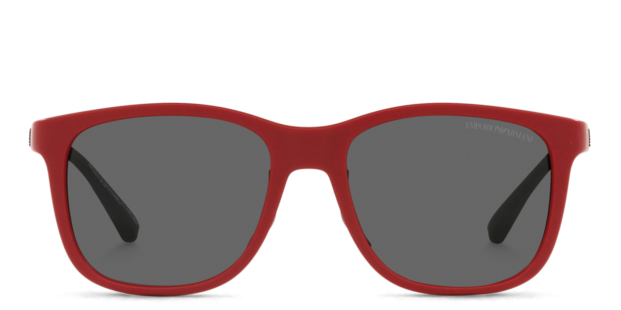 Shop Emporio Armani Kids Square Sunglasses in Matte Red online.