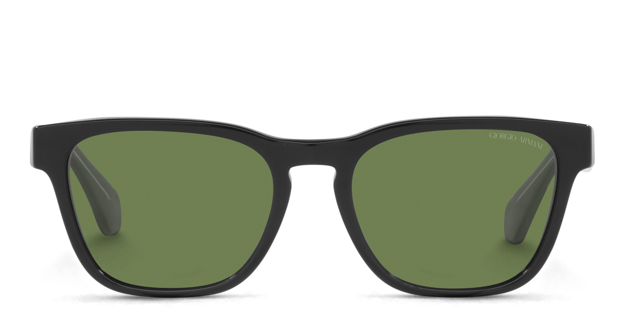 Shop GIORGIO ARMANI Square Sunglasses in Black online.