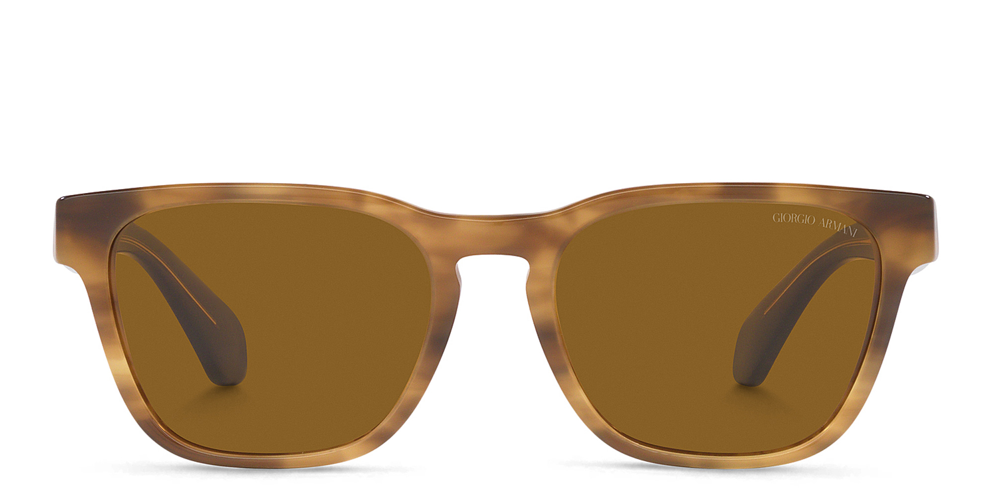 Shop GIORGIO ARMANI Square Sunglasses in Brown online.