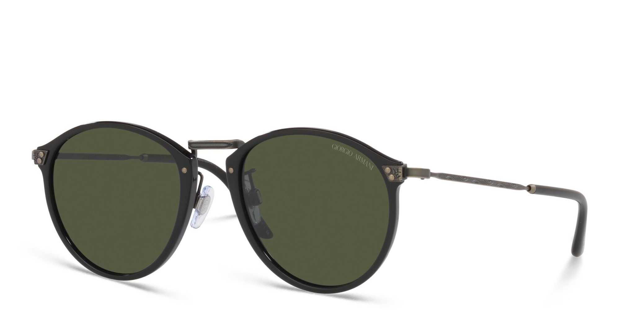 GIORGIO ARMANI Round Sunglasses in Black – Product Photo 2