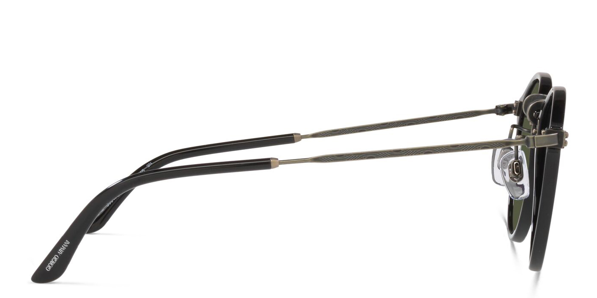 GIORGIO ARMANI Round Sunglasses in Black – Product Photo 3