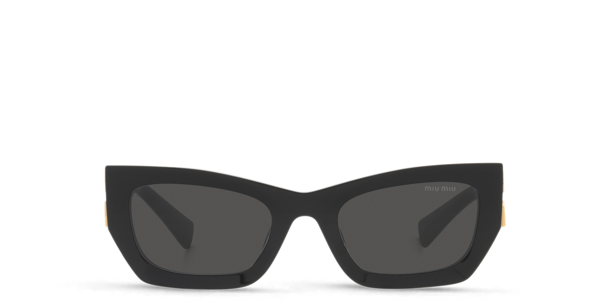 MIU MIU Rectangle Sunglasses in Black – Product Photo 1