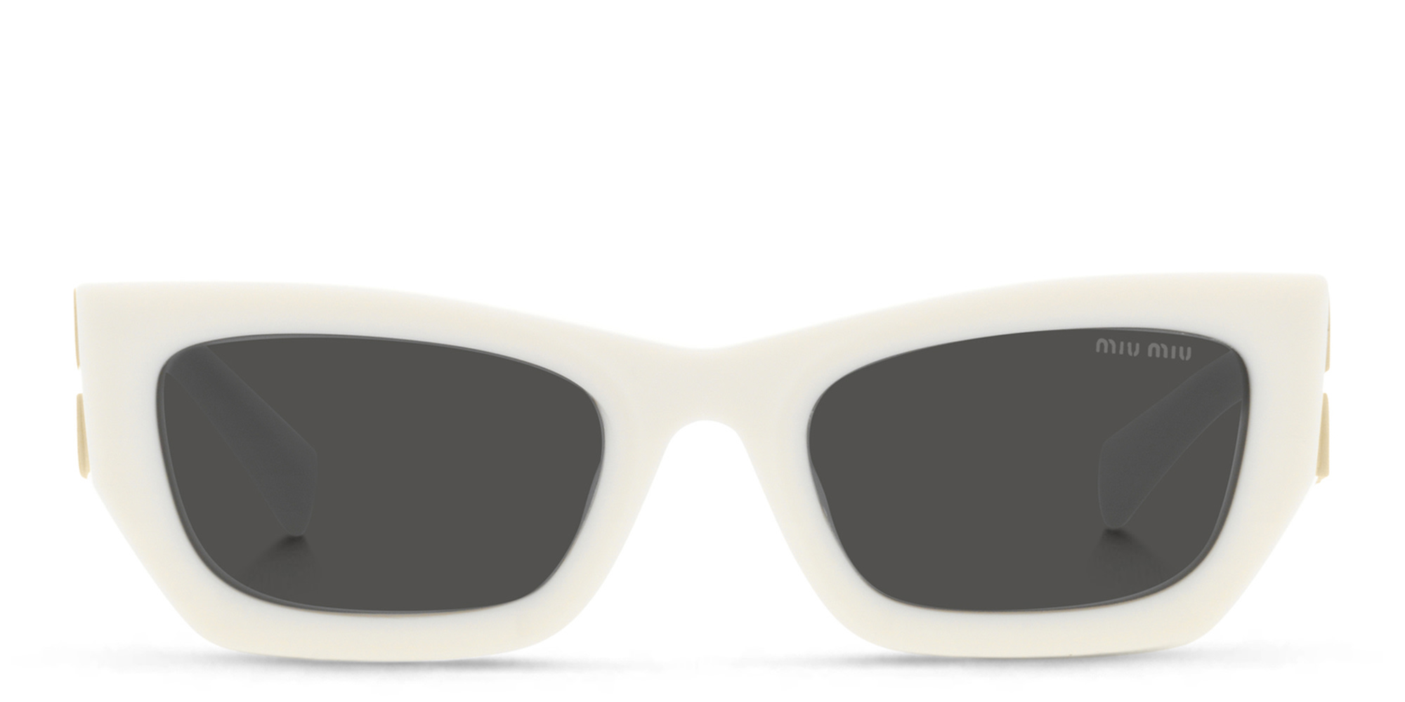MIU MIU Rectangle Sunglasses in White – Product Photo 1