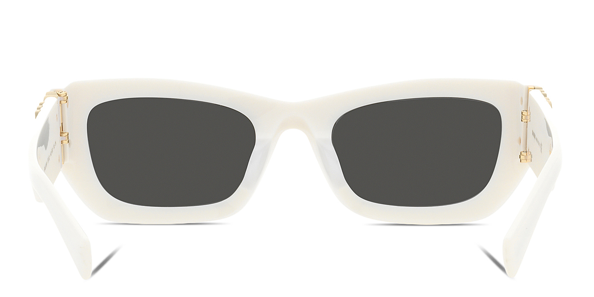 MIU MIU Rectangle Sunglasses in White – Product Photo 4