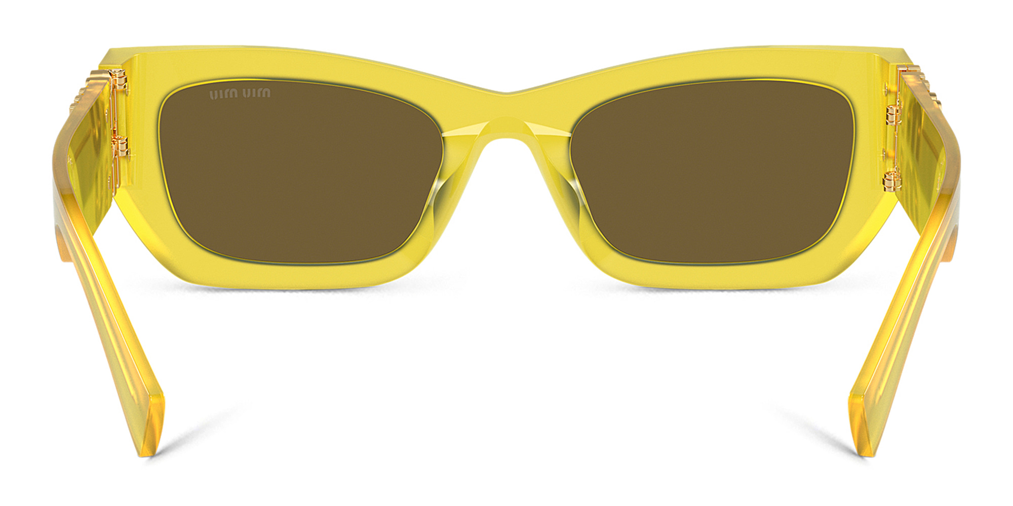 MIU MIU Rectangle Sunglasses in Yellow – Product Photo 4