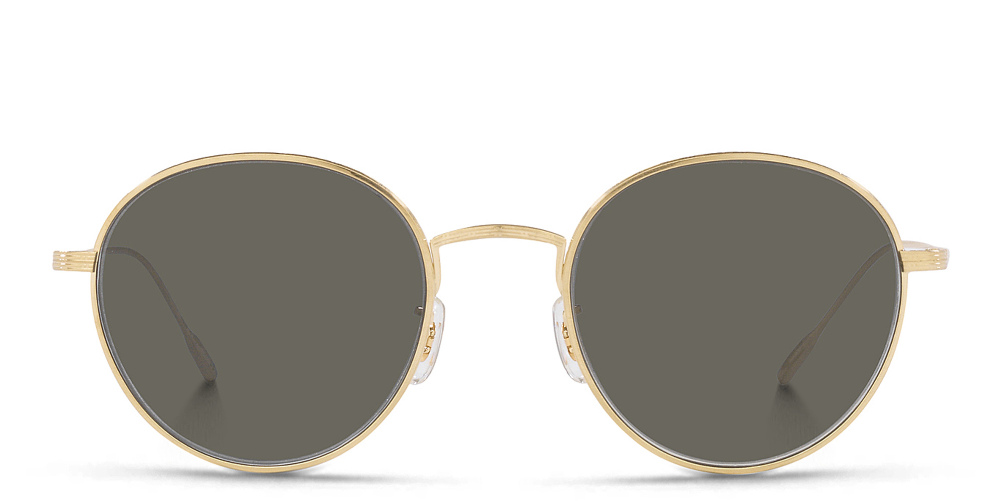OLIVER PEOPLES Unisex Panthos Sunglasses in Brushed Gold – Product Photo 1