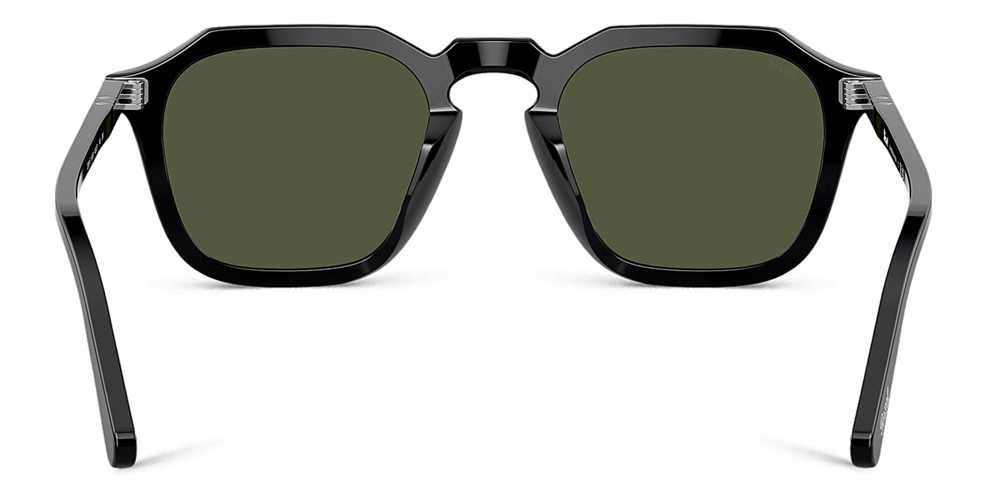 Shop PERSOL Unisex Square Sunglasses in Black online.