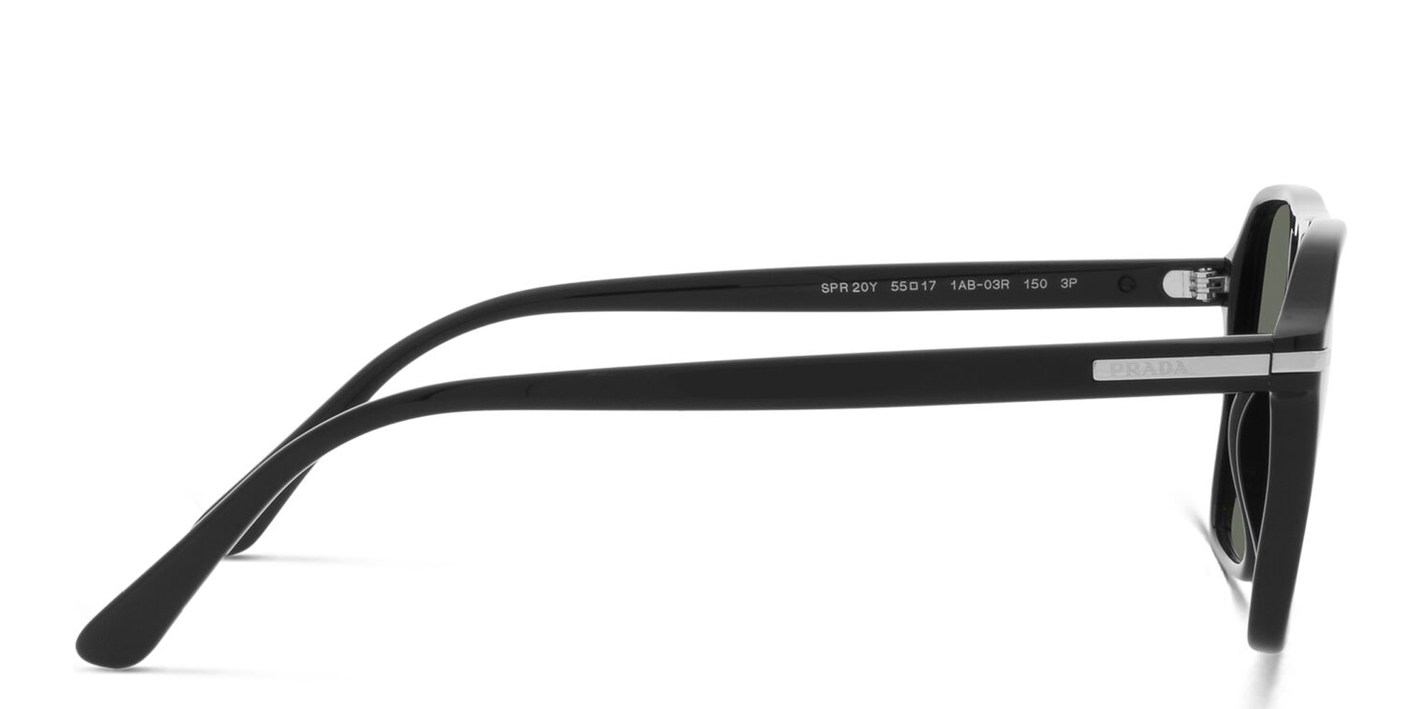 PRADA Pilot Sunglasses in Black – Product Photo 3