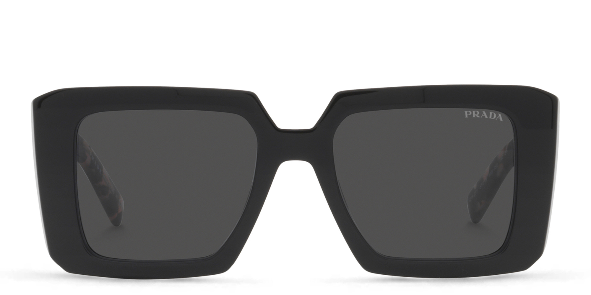 Shop PRADA Square Sunglasses in Black online.