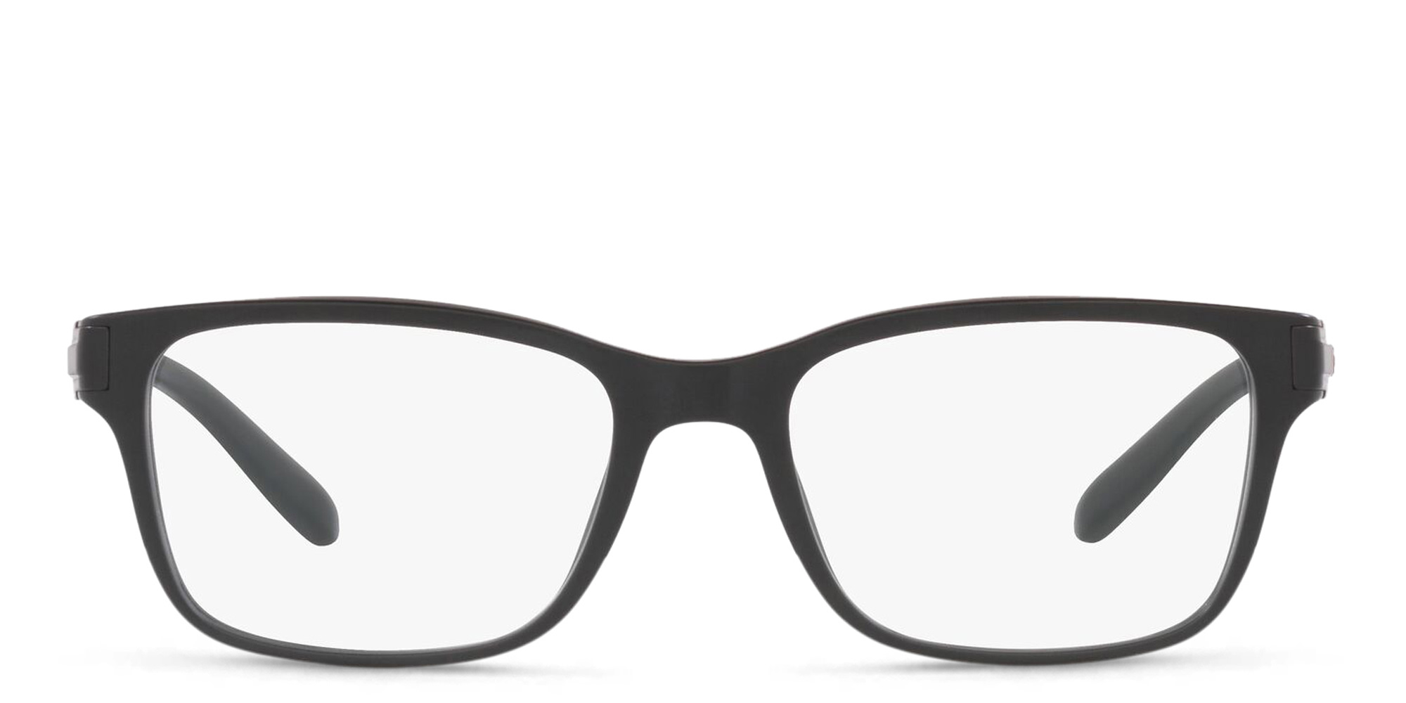 Shop BVLGARI Wide Rectangle Eyeglasses in Matte Black online.