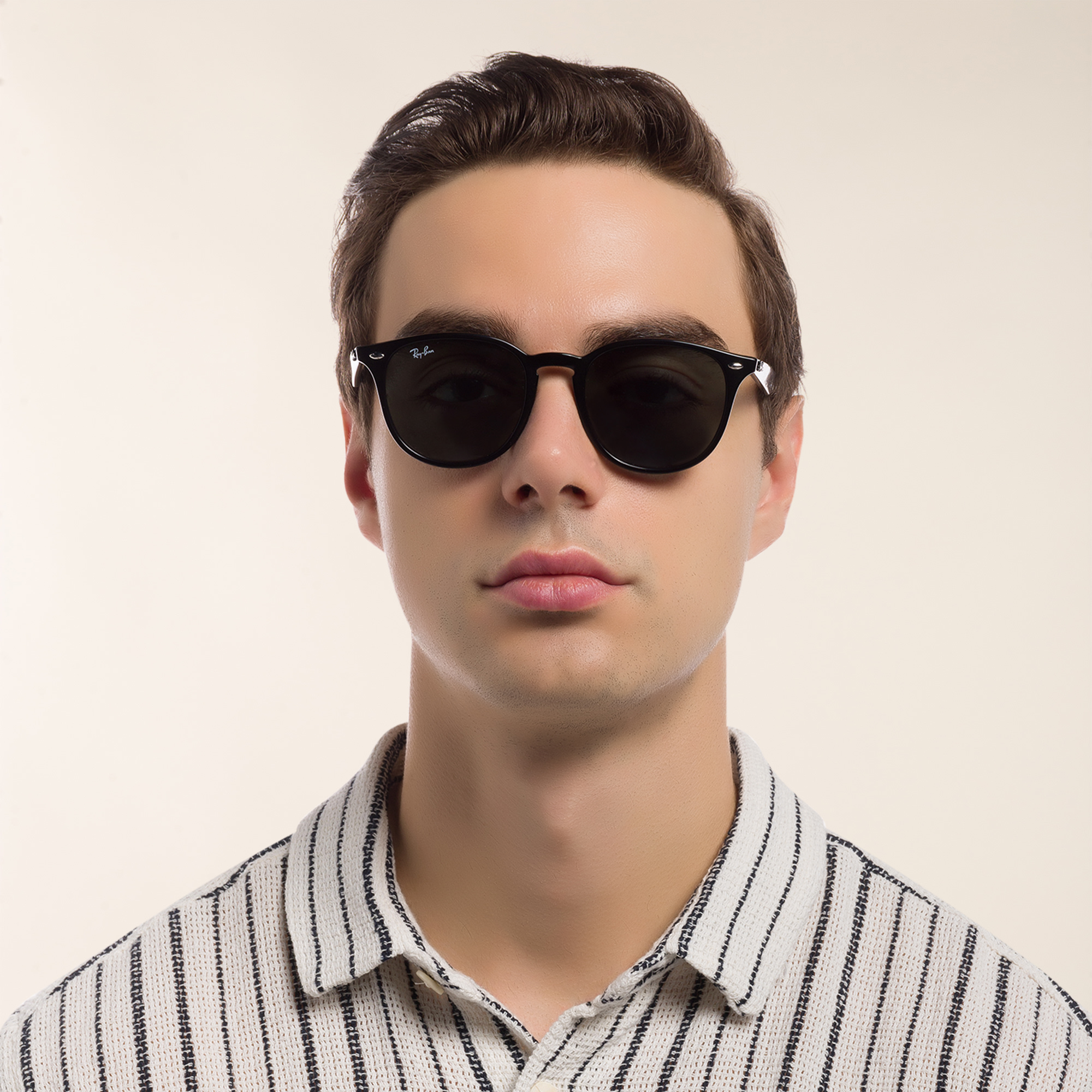 Shop Dolce & Gabbana Round Eyeglasses in Gold online.