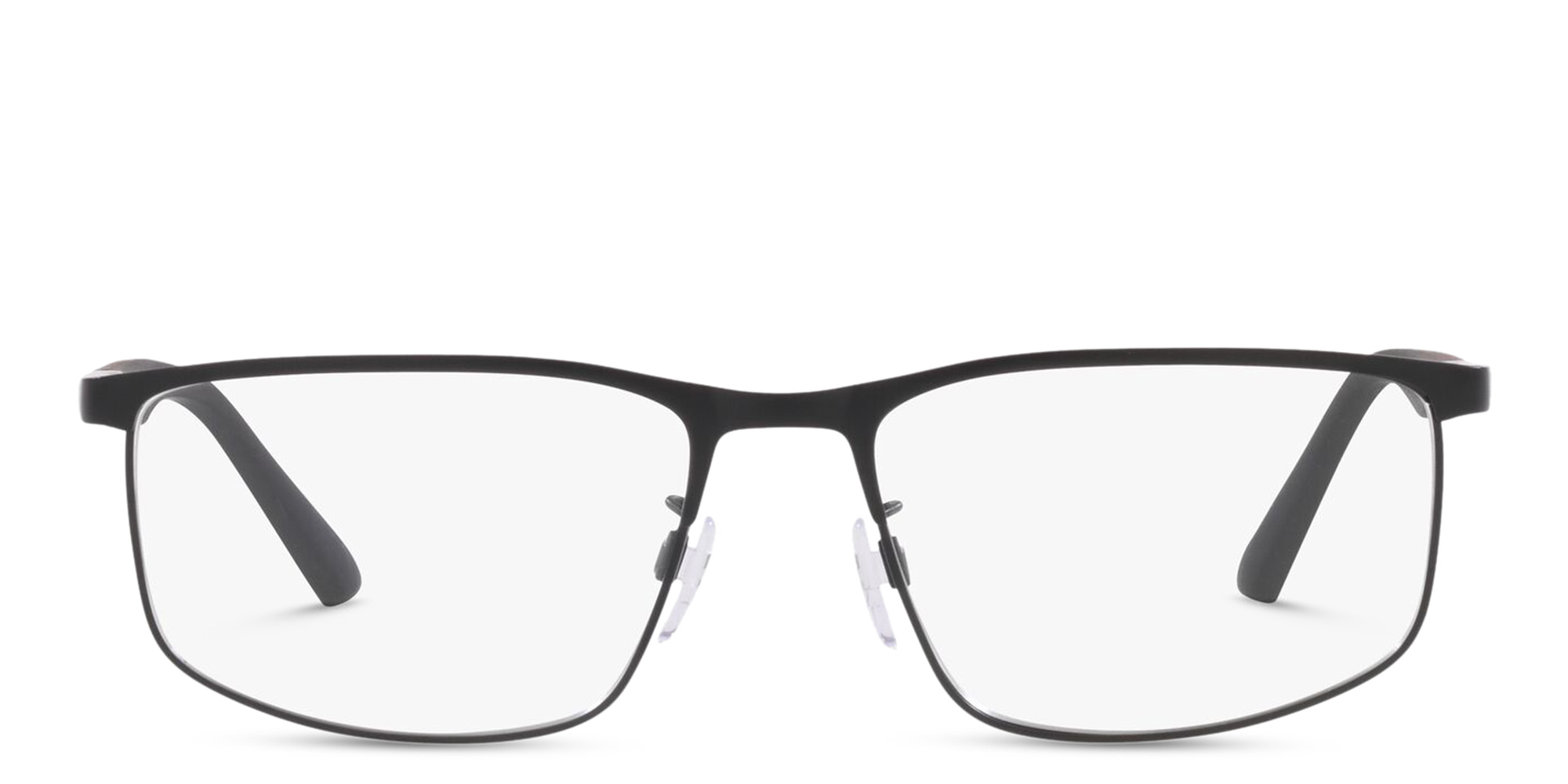Shop Emporio Armani Pillow Eyeglasses in Matte Black online.