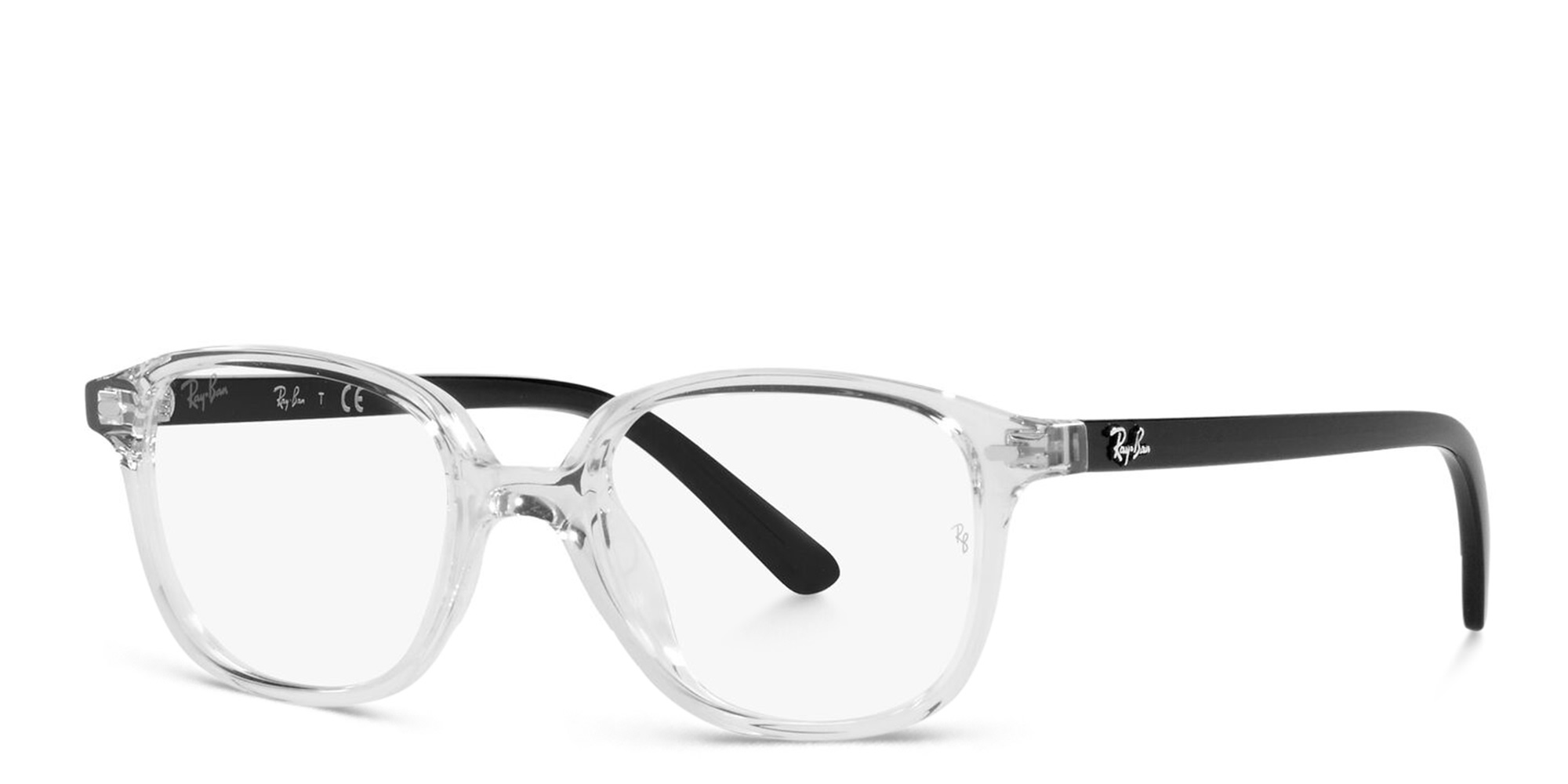 Shop Ray-Ban Junior Leonard Kids Square Eyeglasses in Transparent online.