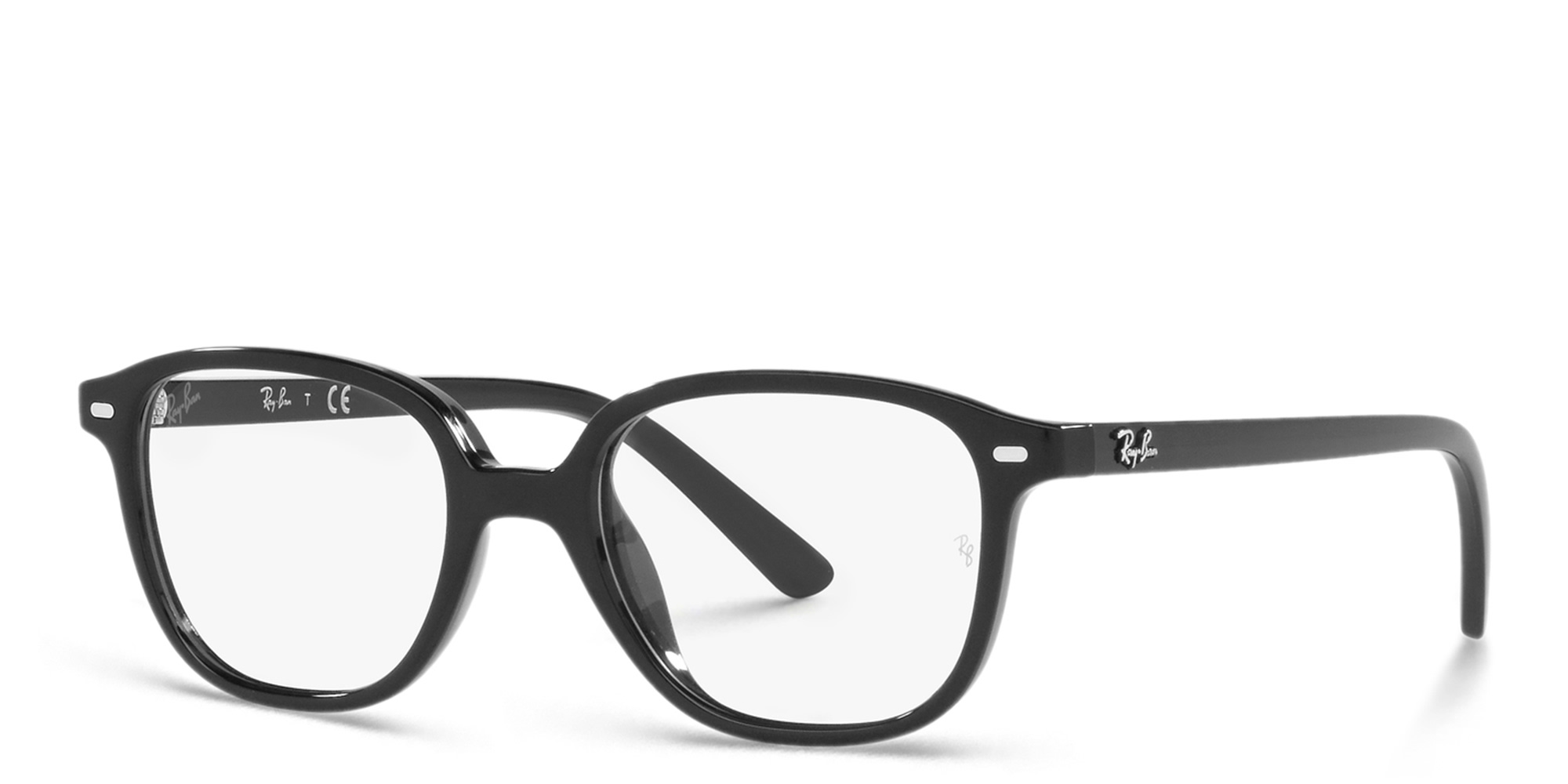 Shop Ray-Ban Junior Kids Square Eyeglasses in Black online.