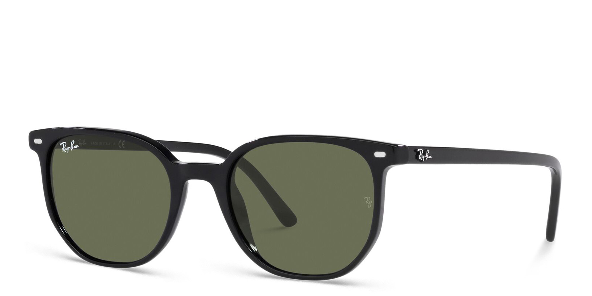Shop Ray-Ban Elliot Unisex Square Sunglasses in Black online.