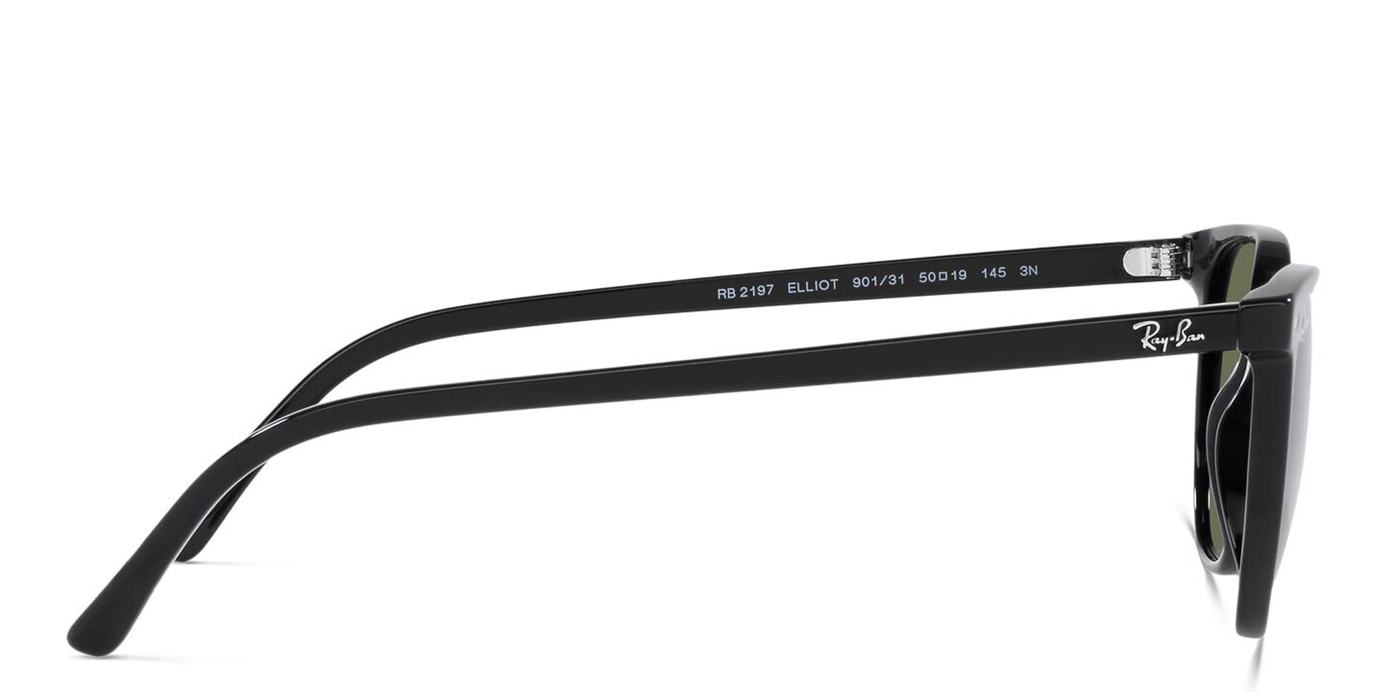 Shop Ray-Ban Elliot Unisex Square Sunglasses in Black online.