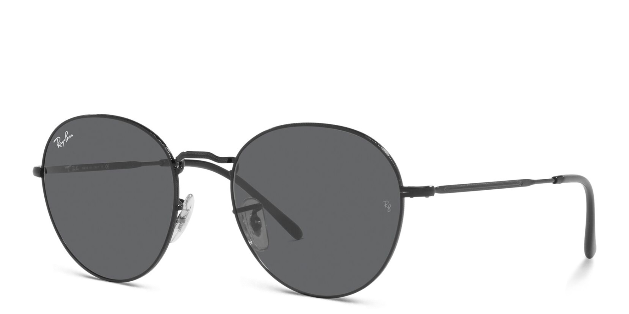 Shop Ray-Ban Unisex Round Sunglasses in Black online.
