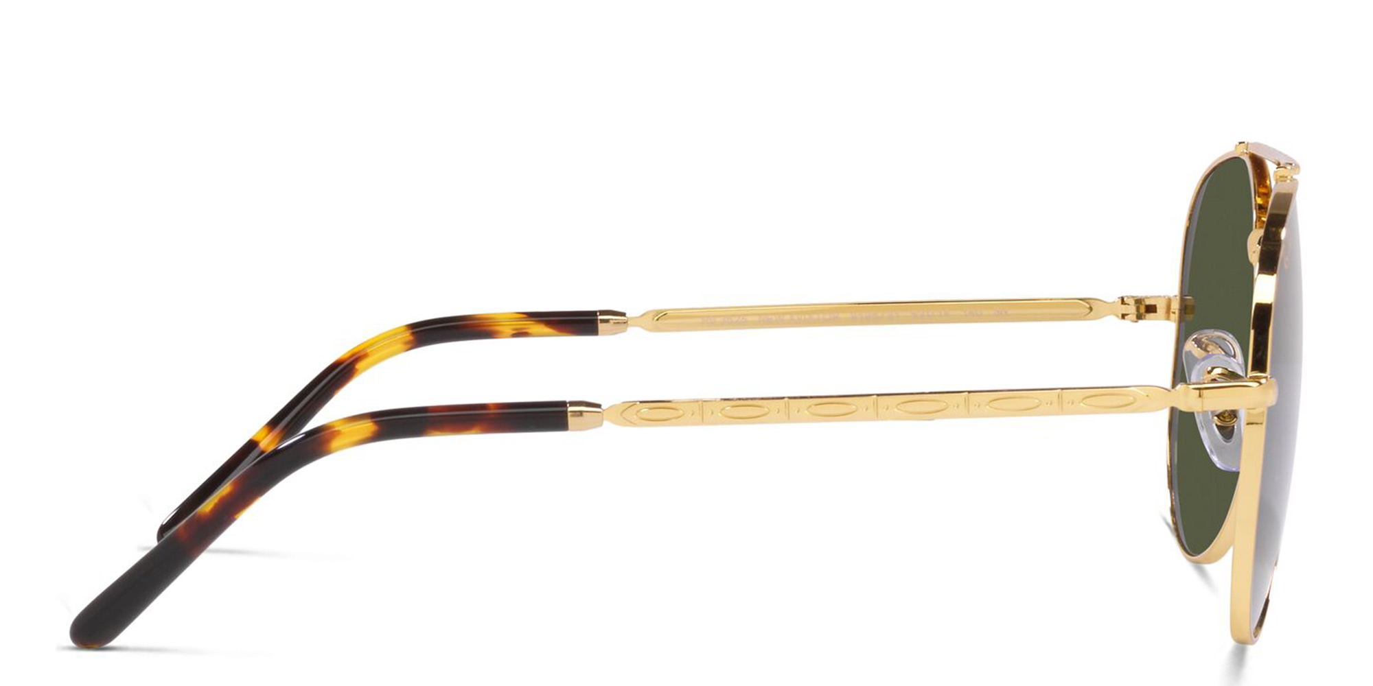 Shop Ray-Ban Unisex Wide Pilot Sunglasses in Gold online.