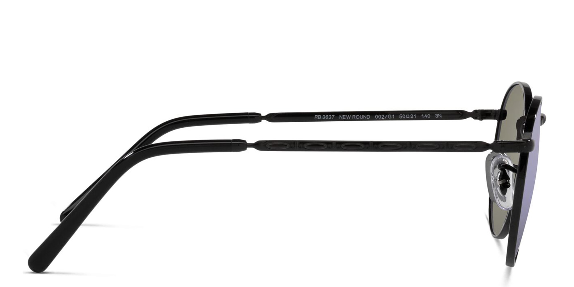 Shop Ray-Ban New Round Unisex Panthos Sunglasses in Black online.
