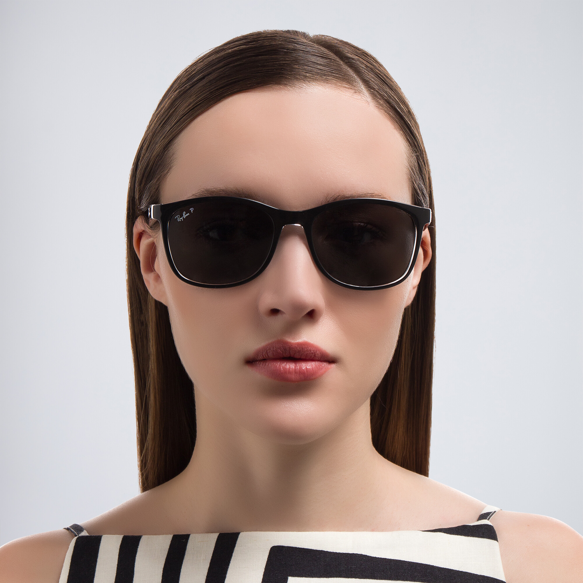 Shop Ray-Ban Unisex Square Sunglasses in Black online.