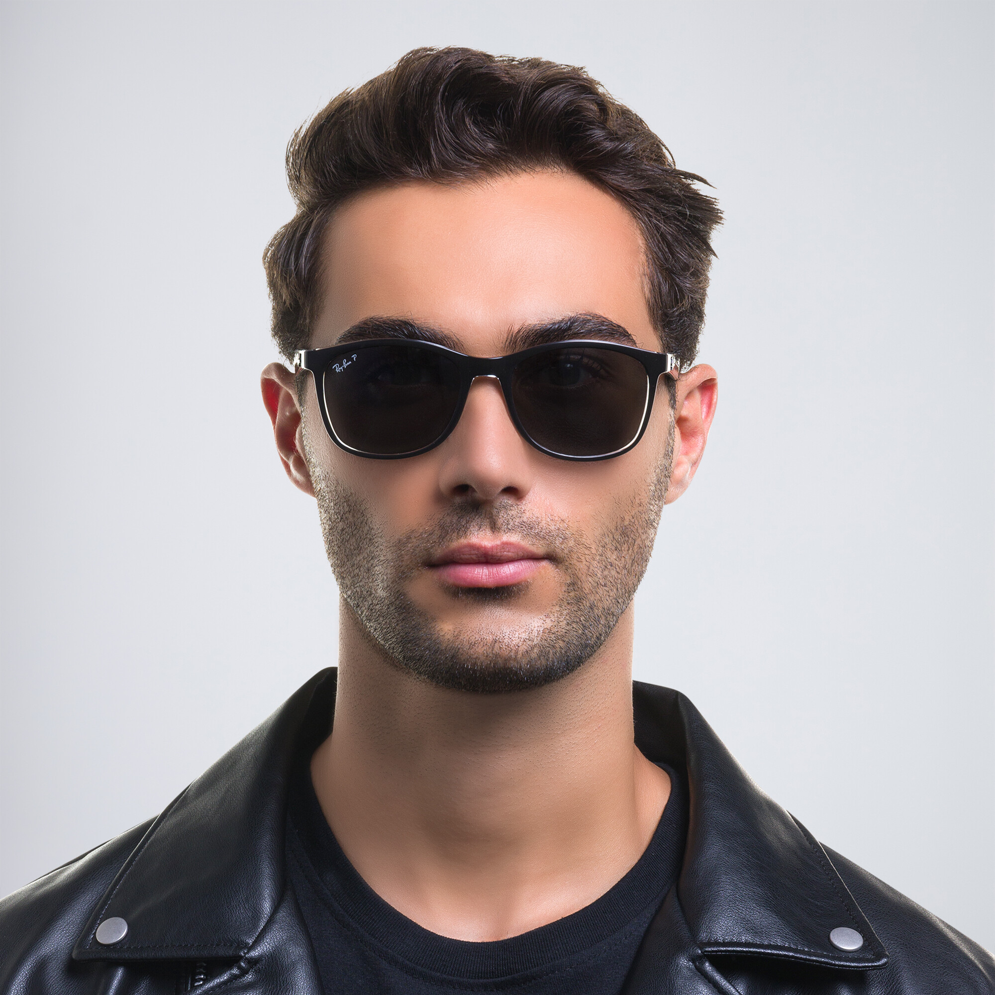 Shop Ray-Ban Unisex Square Sunglasses in Black online.