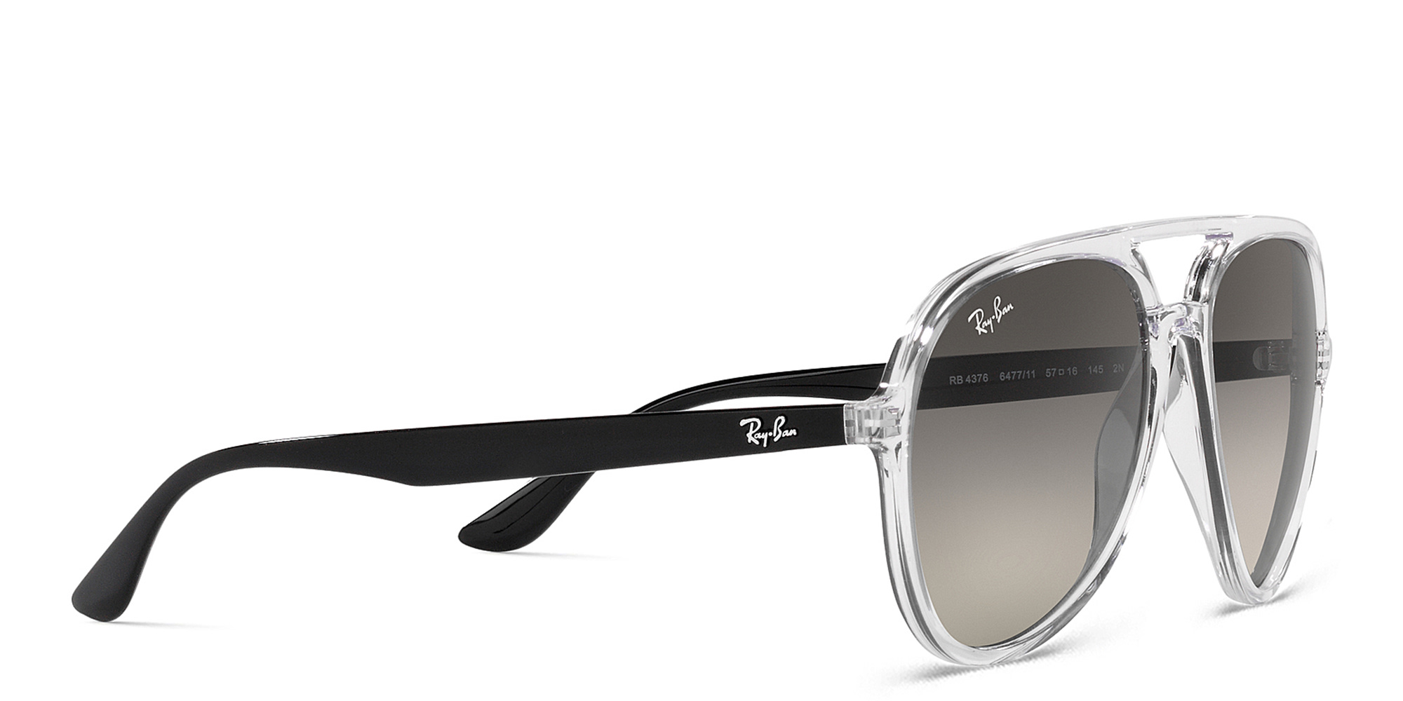 Shop Ray-Ban Unisex Aviator Sunglasses in Transparent online.